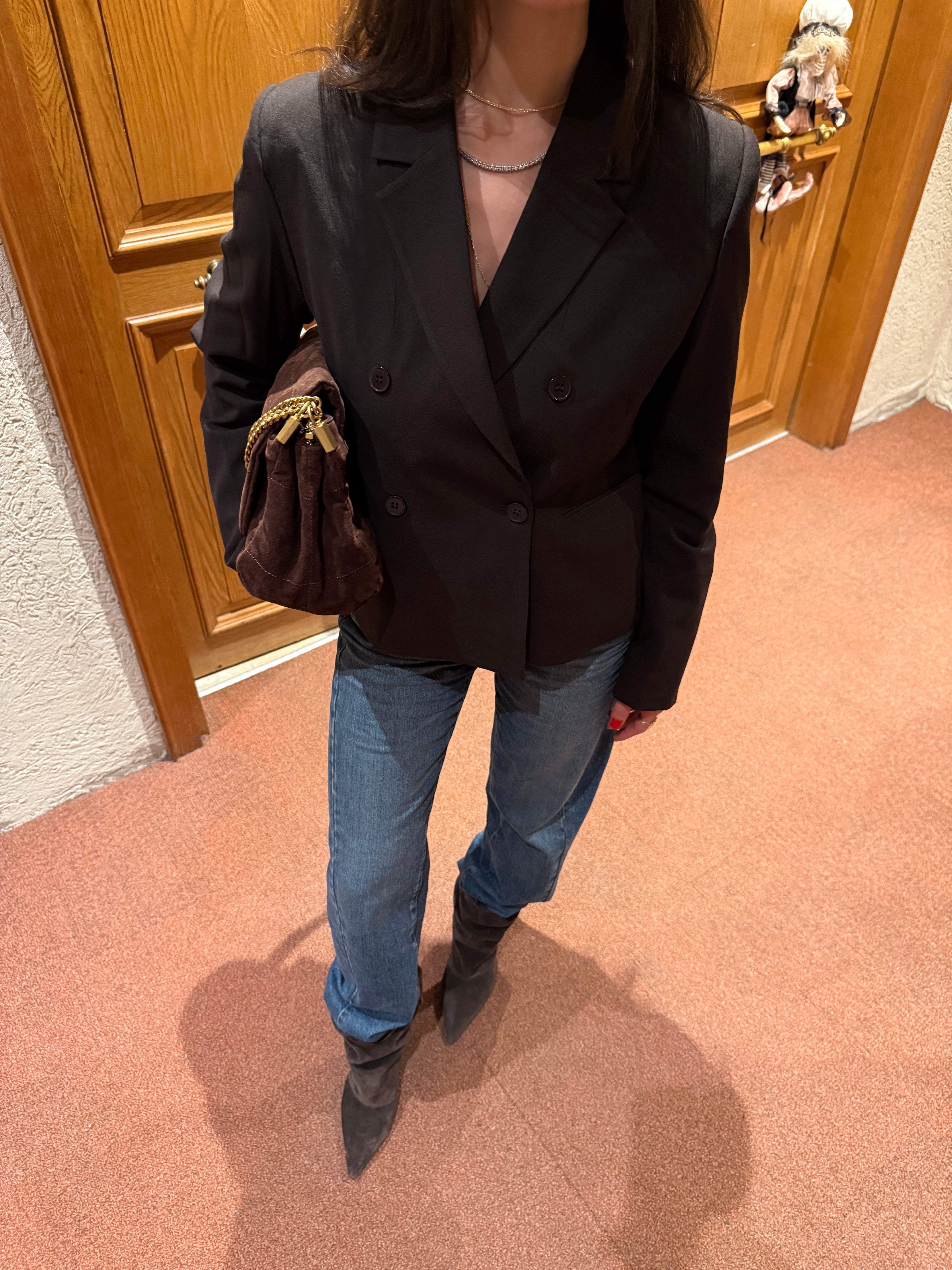 Acı kahve blazer ceket