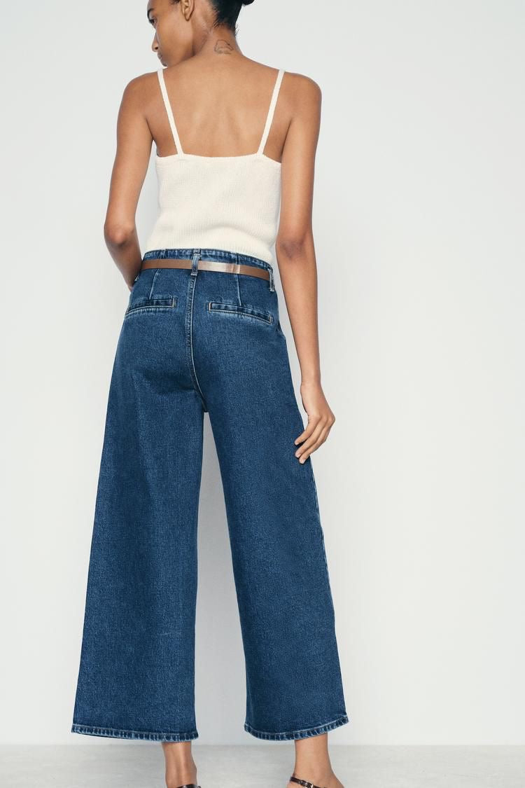 Zra culotte kemerli jean