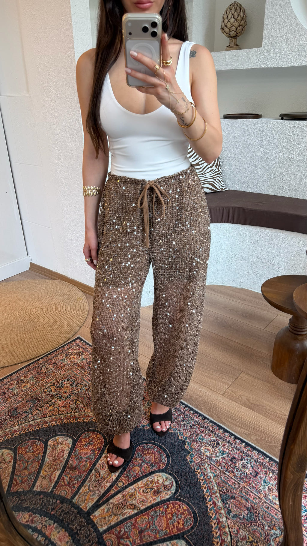 Pullu şort astarlı pantolon