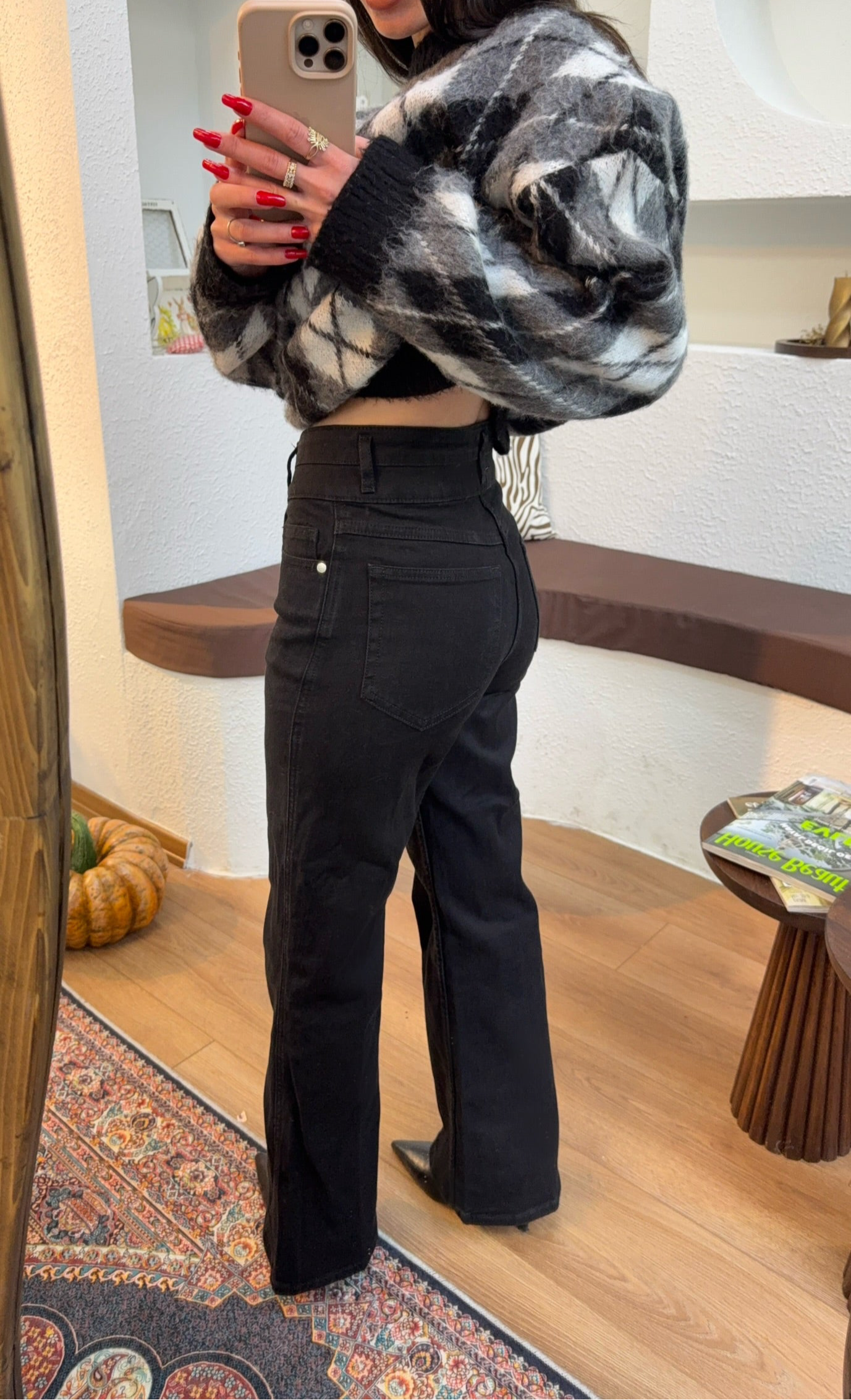 High waisted flare jean