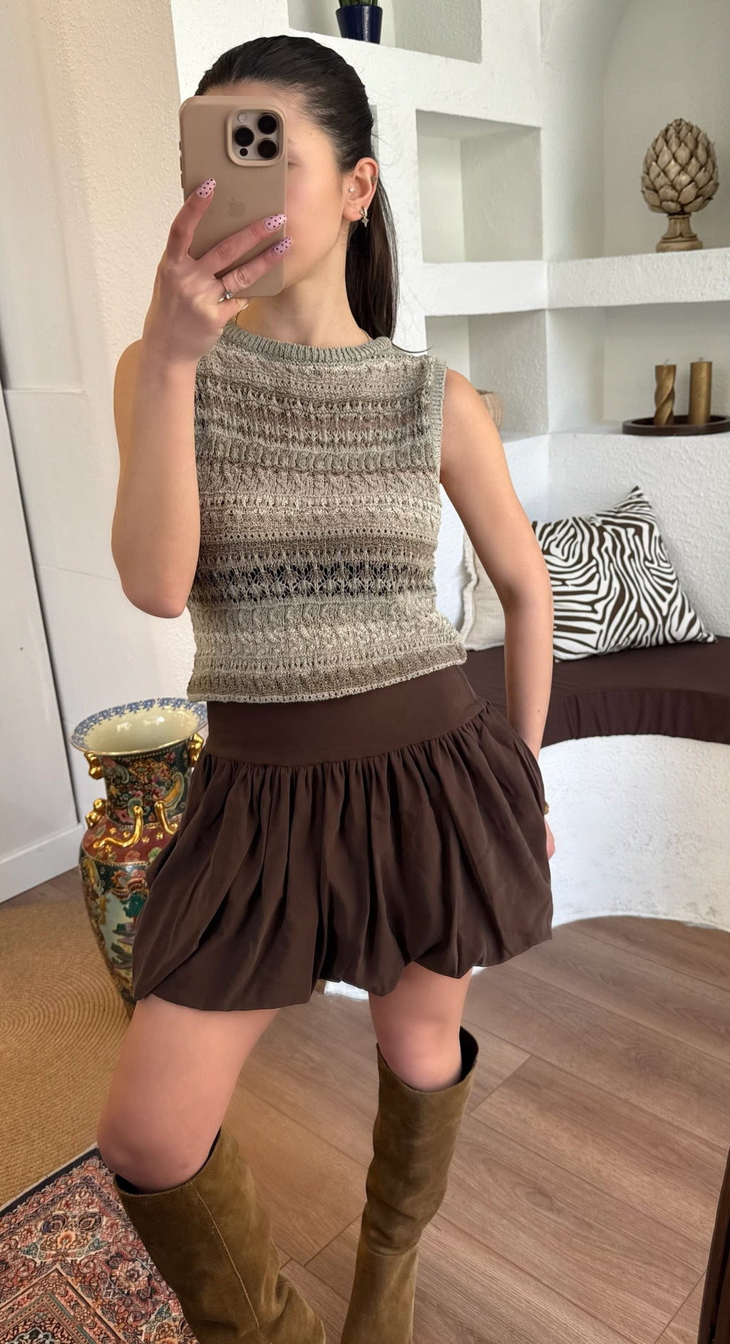 Zra yeşil kolsuz triko
