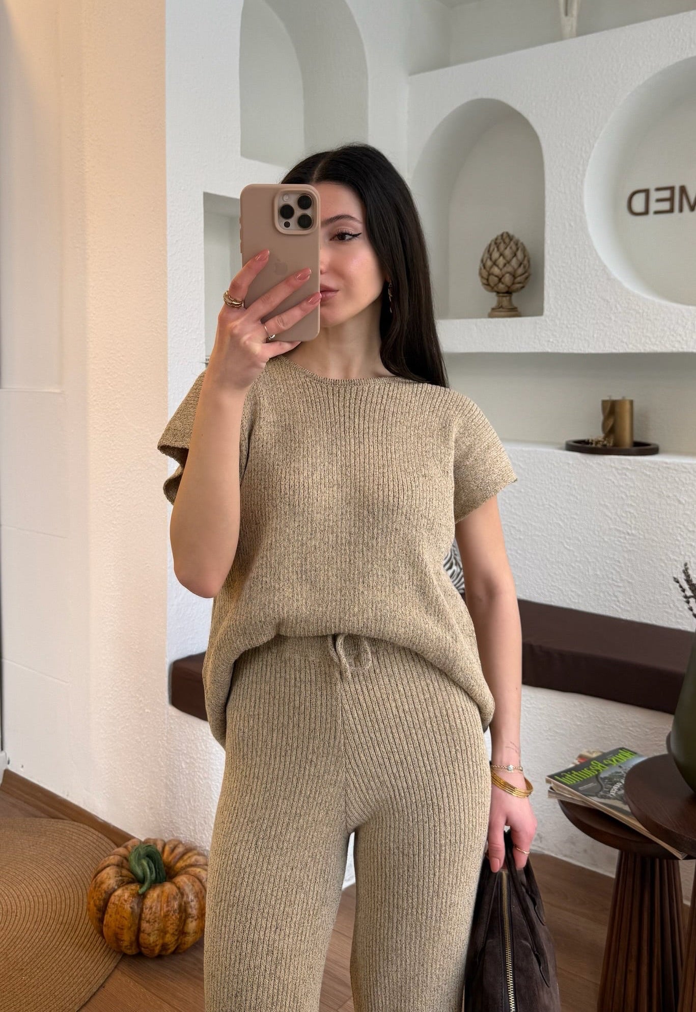 Kırçıl desen triko takım
