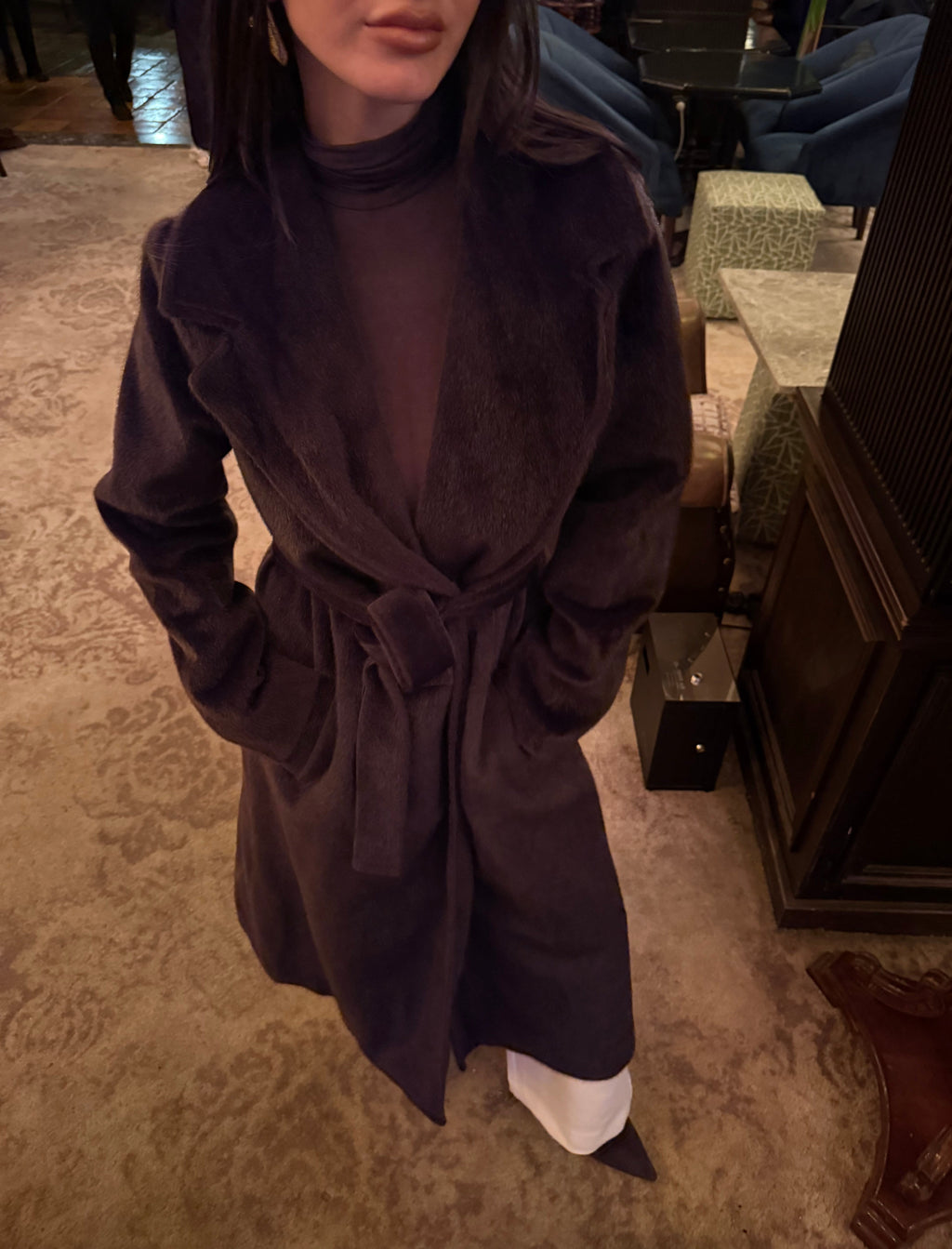 Acı kahve Kırçıl kürk kaban