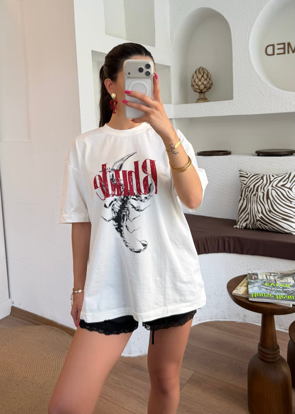 Rhude baskılı tişört