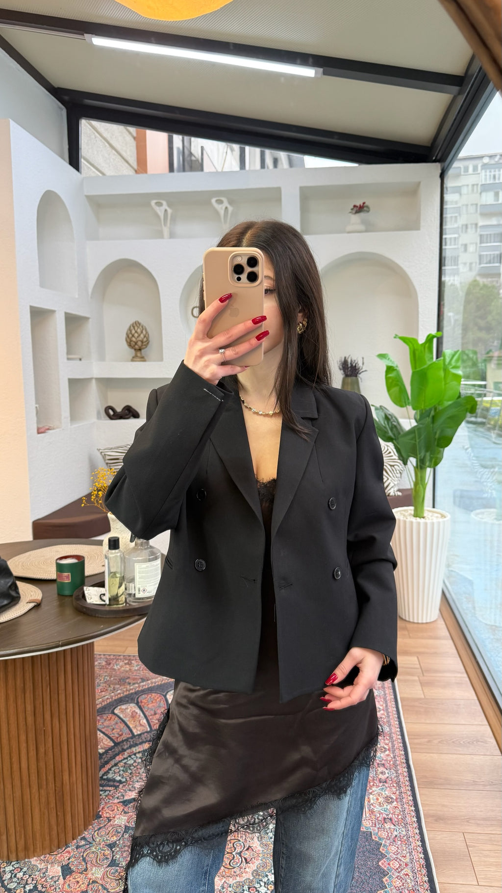 Siyah blazer ceket