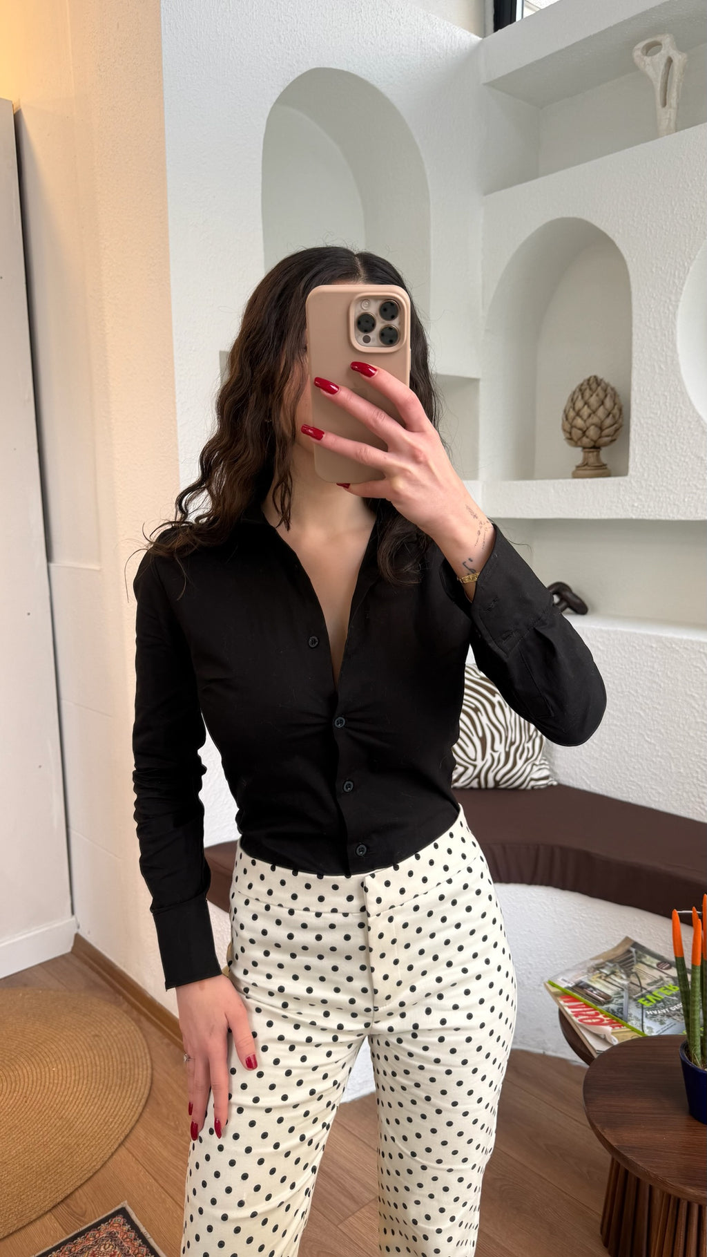 Slimfit siyah gömlek