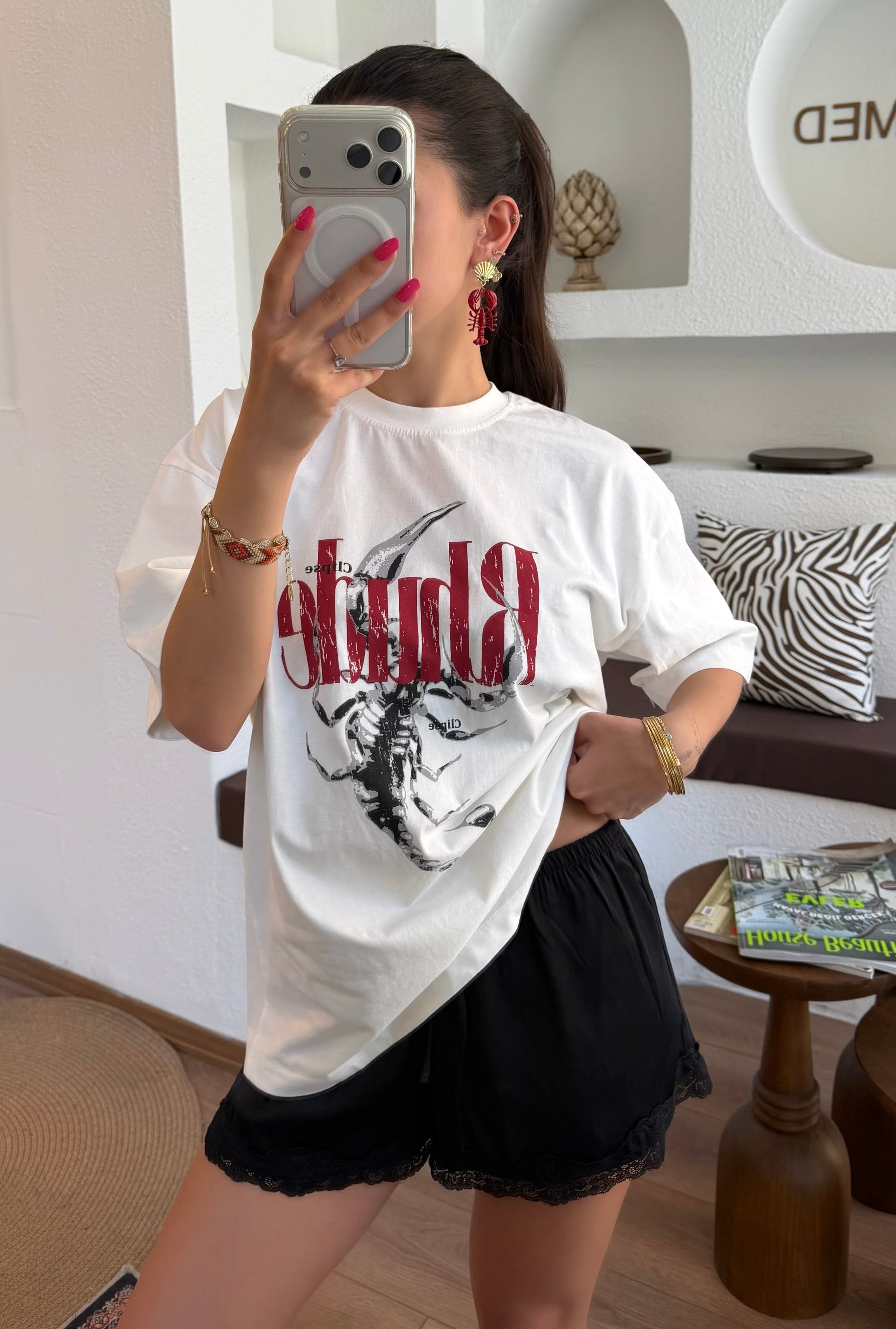 Rhude baskılı tişört