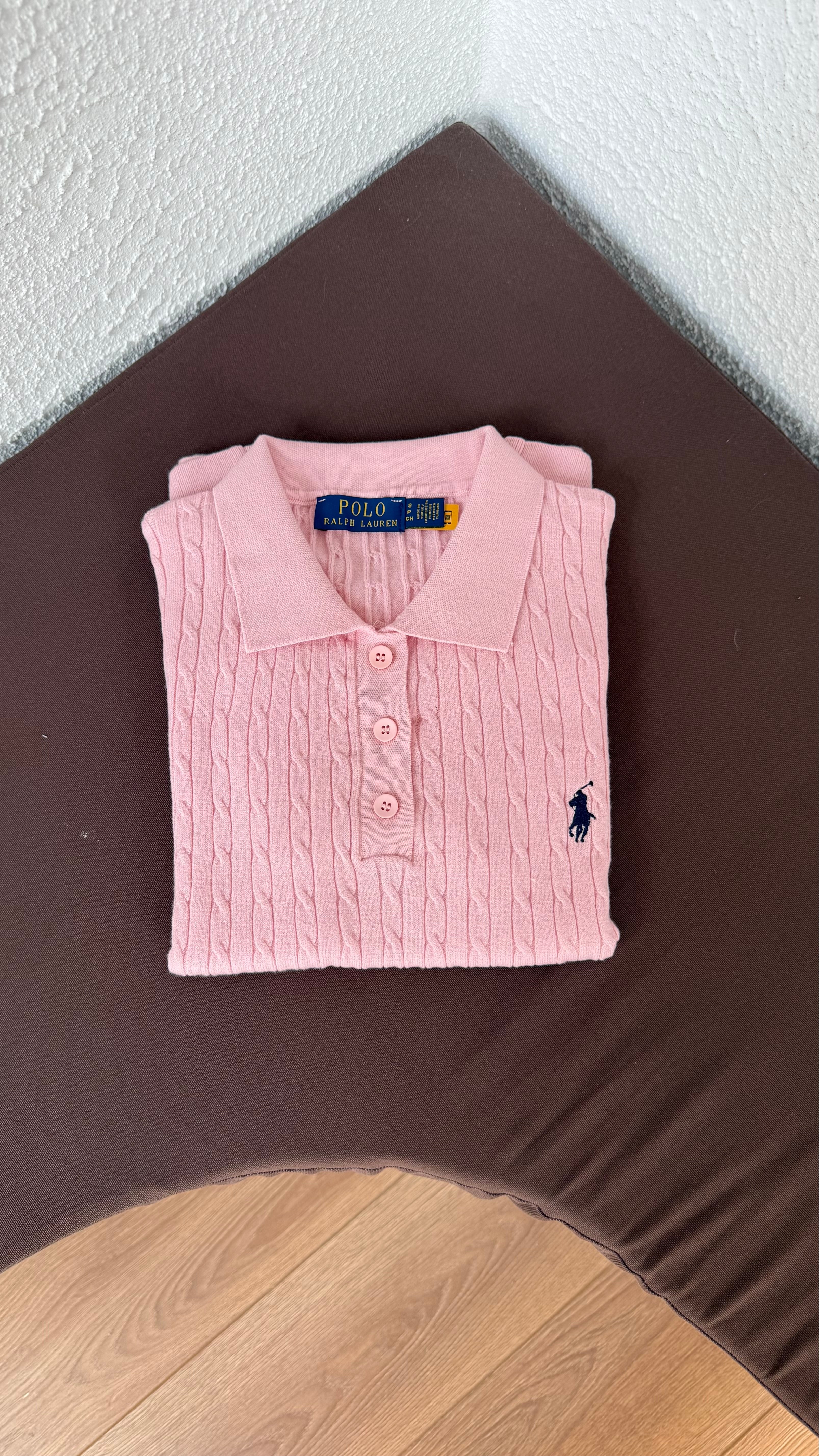 Rlph pembe Polo yaka triko tişört