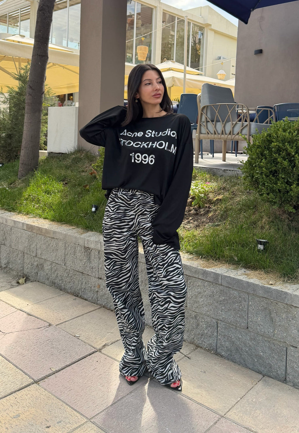 Acne Studios bluz-Siyah