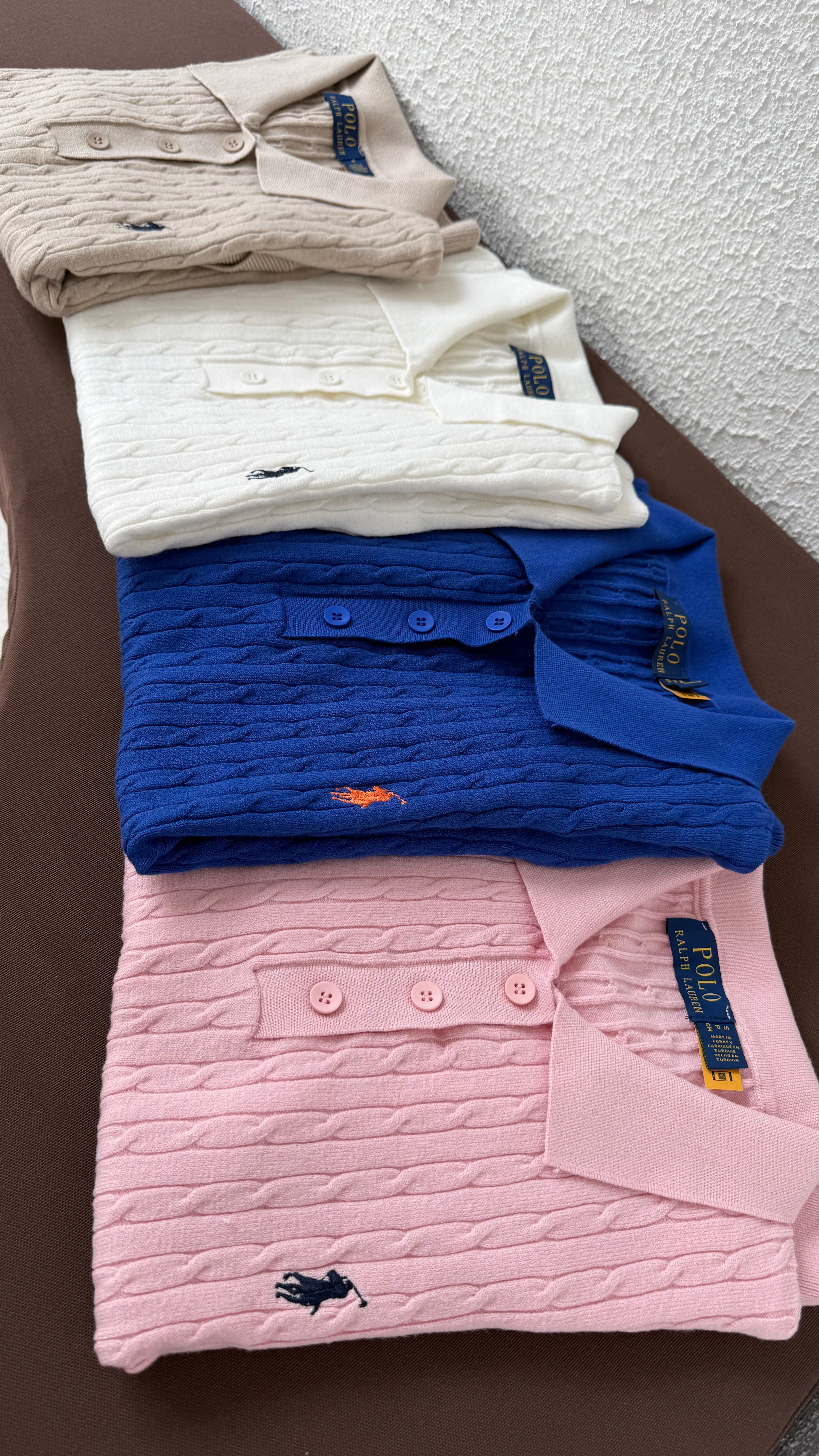 Rlph pembe Polo yaka triko tişört