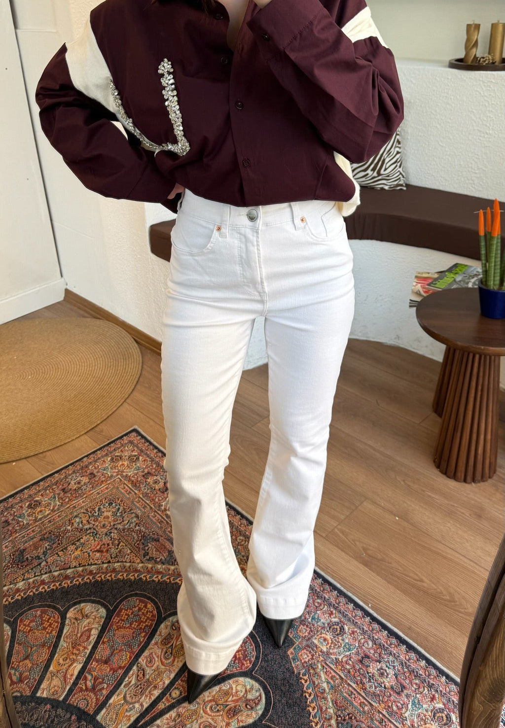 R.İ. Flare model likralı jean