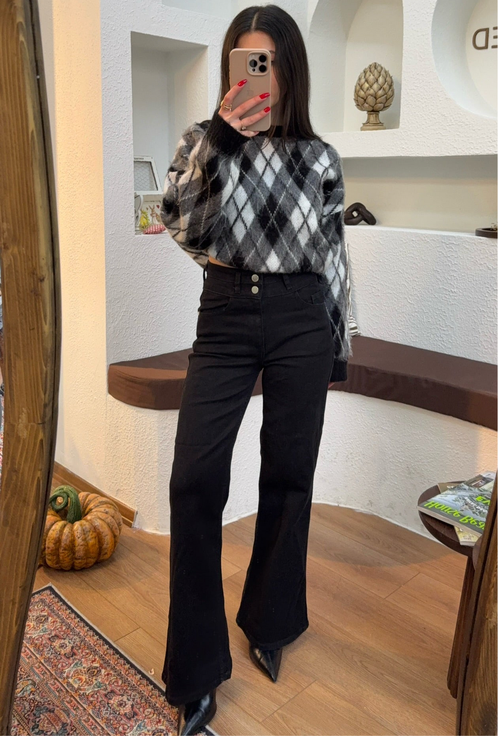 High waisted flare jean