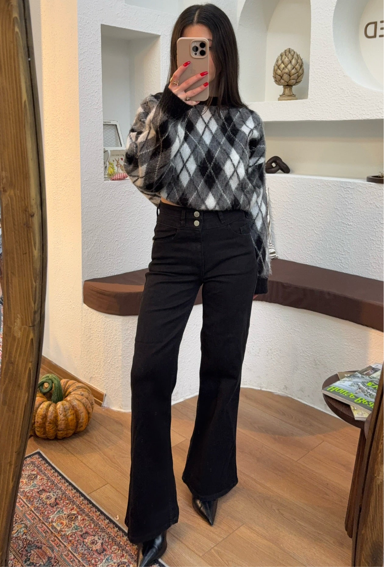 High waisted flare jean