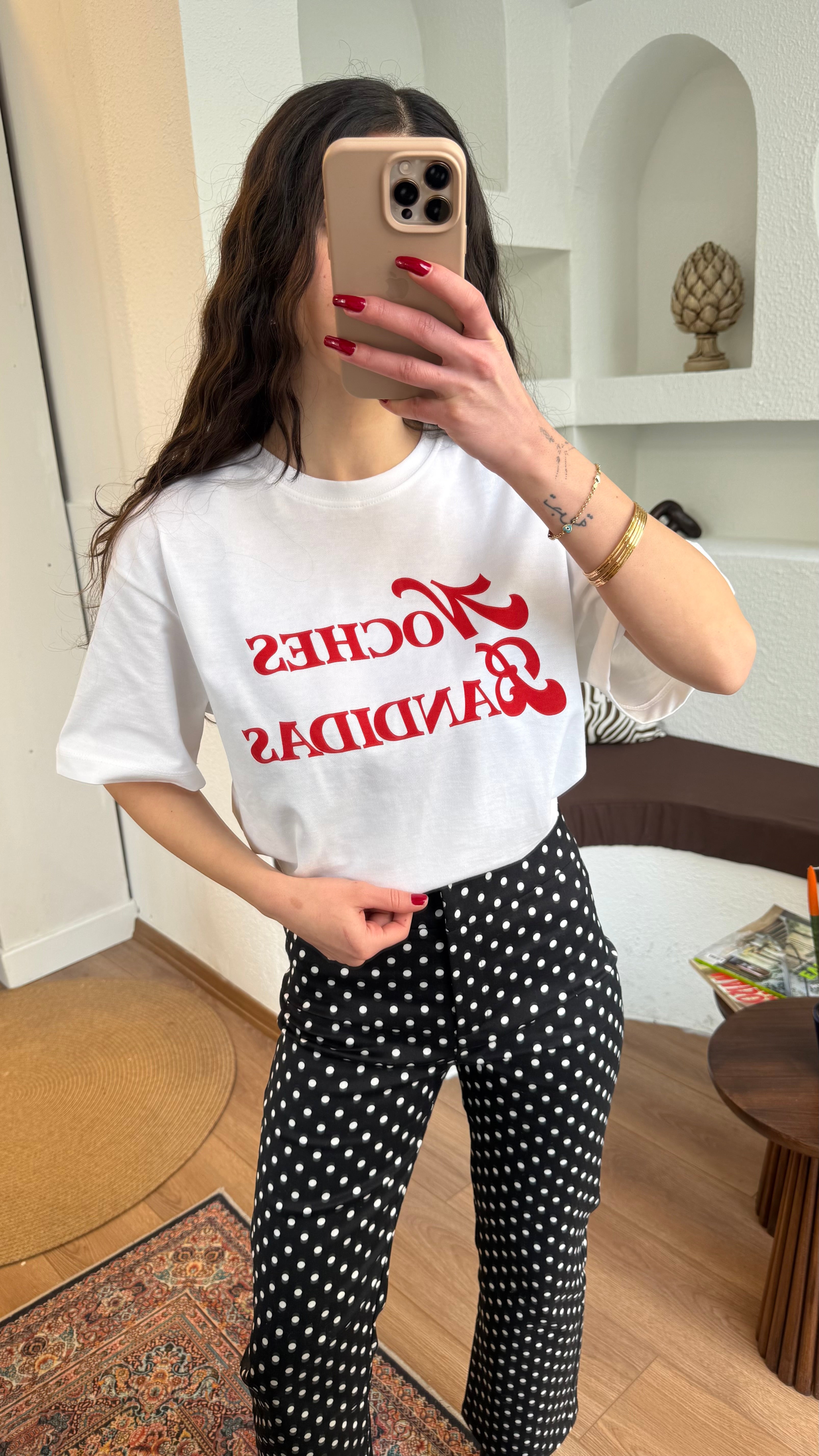 Noches baskılı tişört