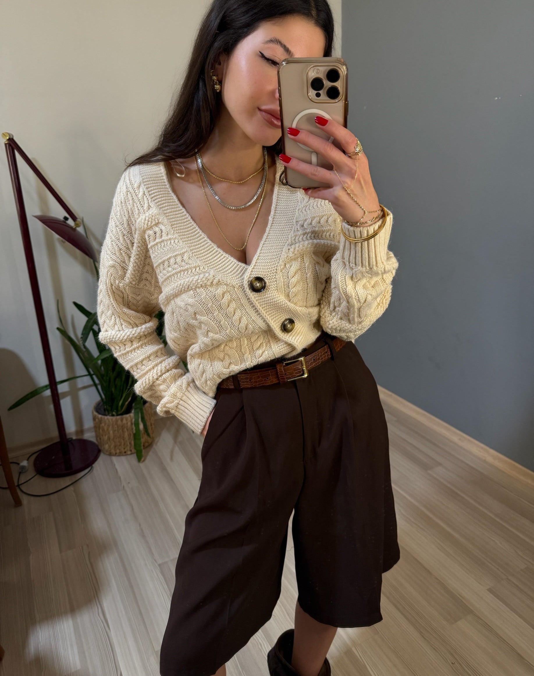 Bermuda şort acı kahve