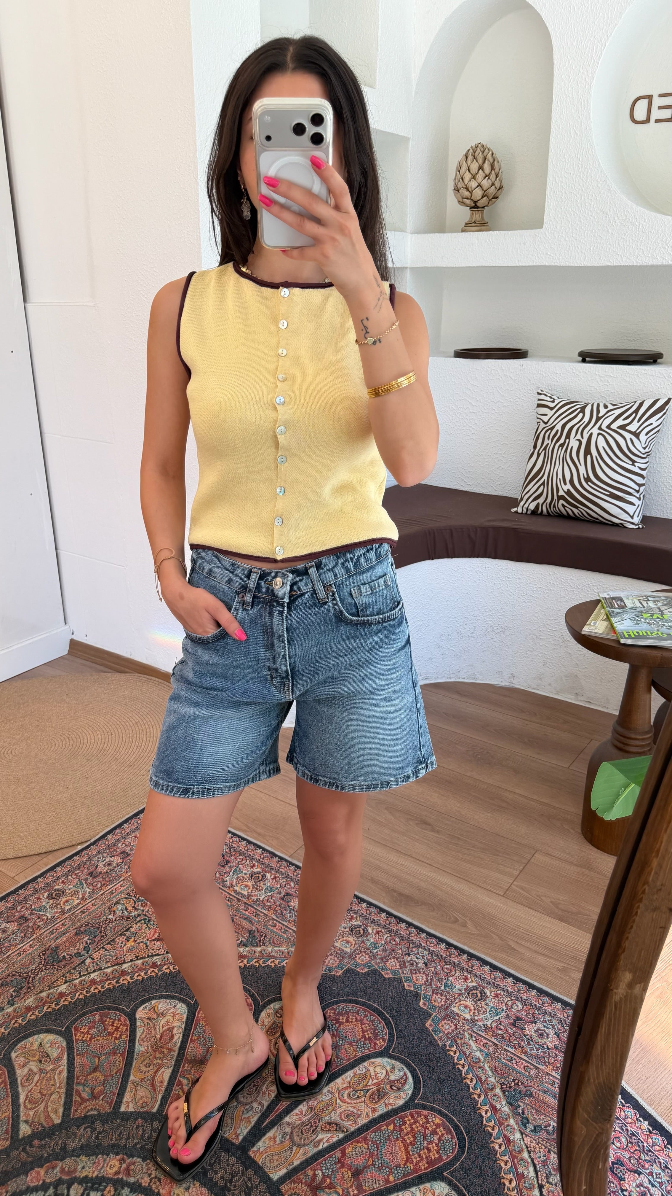 Zra casual denim şort
