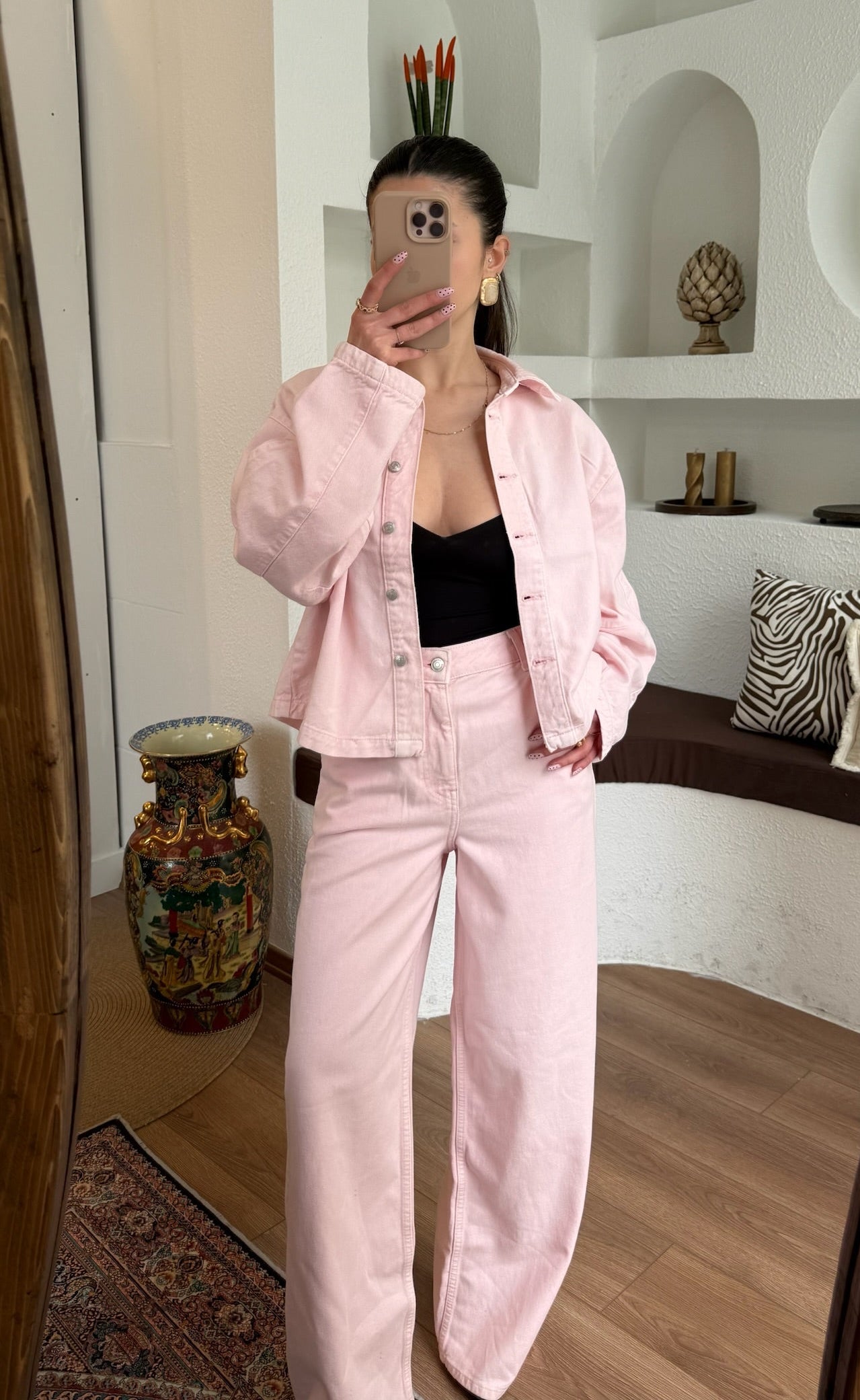 Phl dnm pembe denim ceket