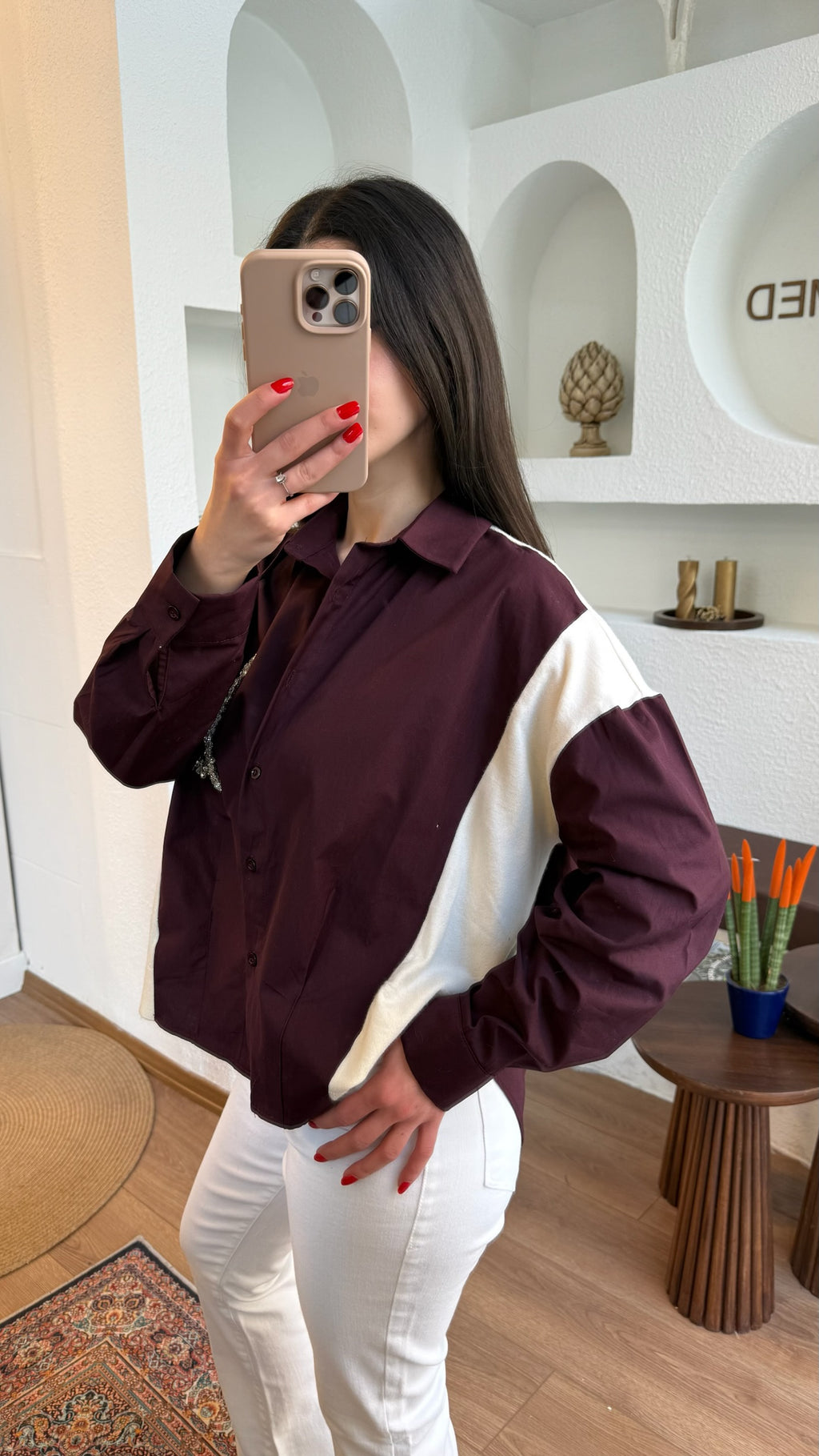 Twst model taşlı gömlek