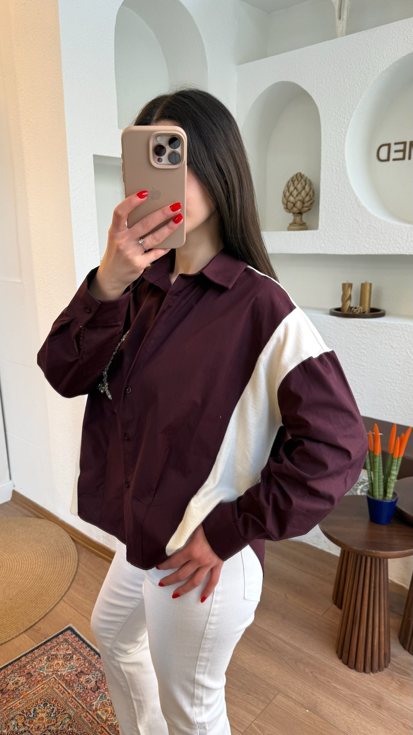 Twst model taşlı gömlek