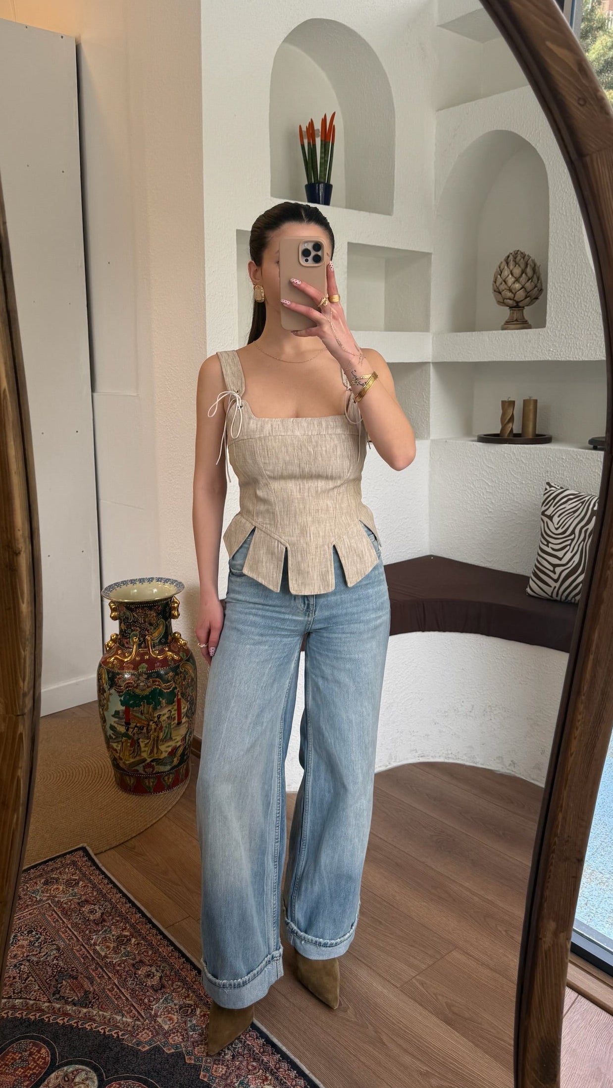 İp detaylı korse bluz