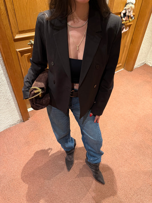 Acı kahve blazer ceket