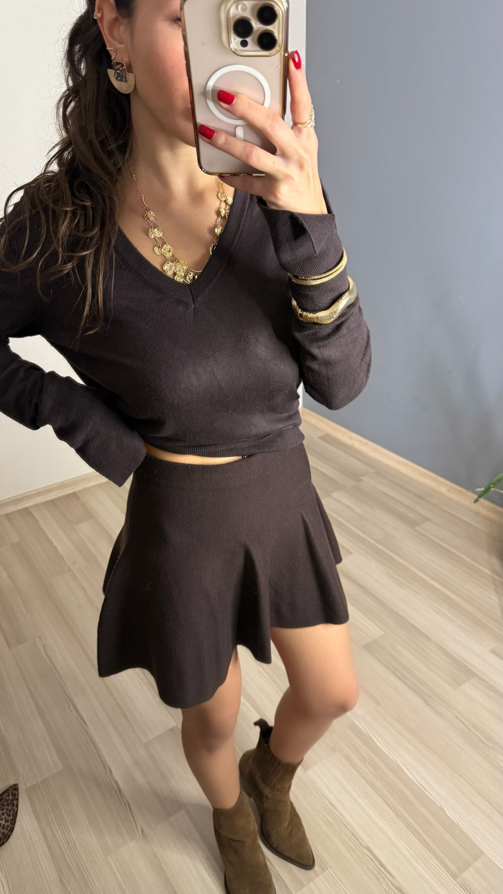 Pileli acı kahve etek