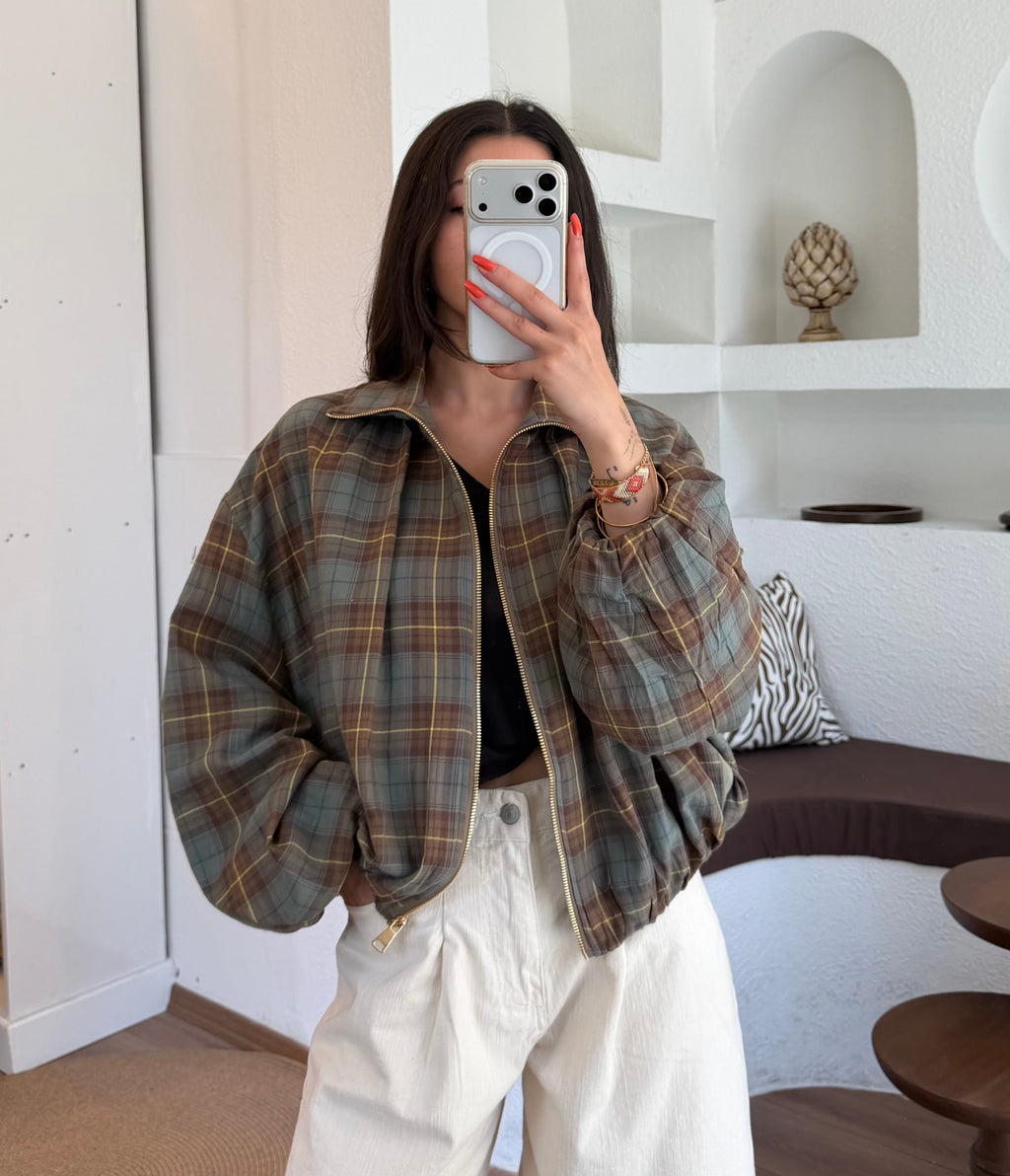 Ekose bomber ceket