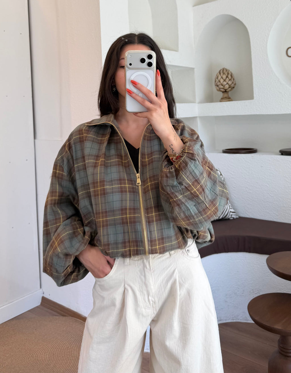 Ekose bomber ceket