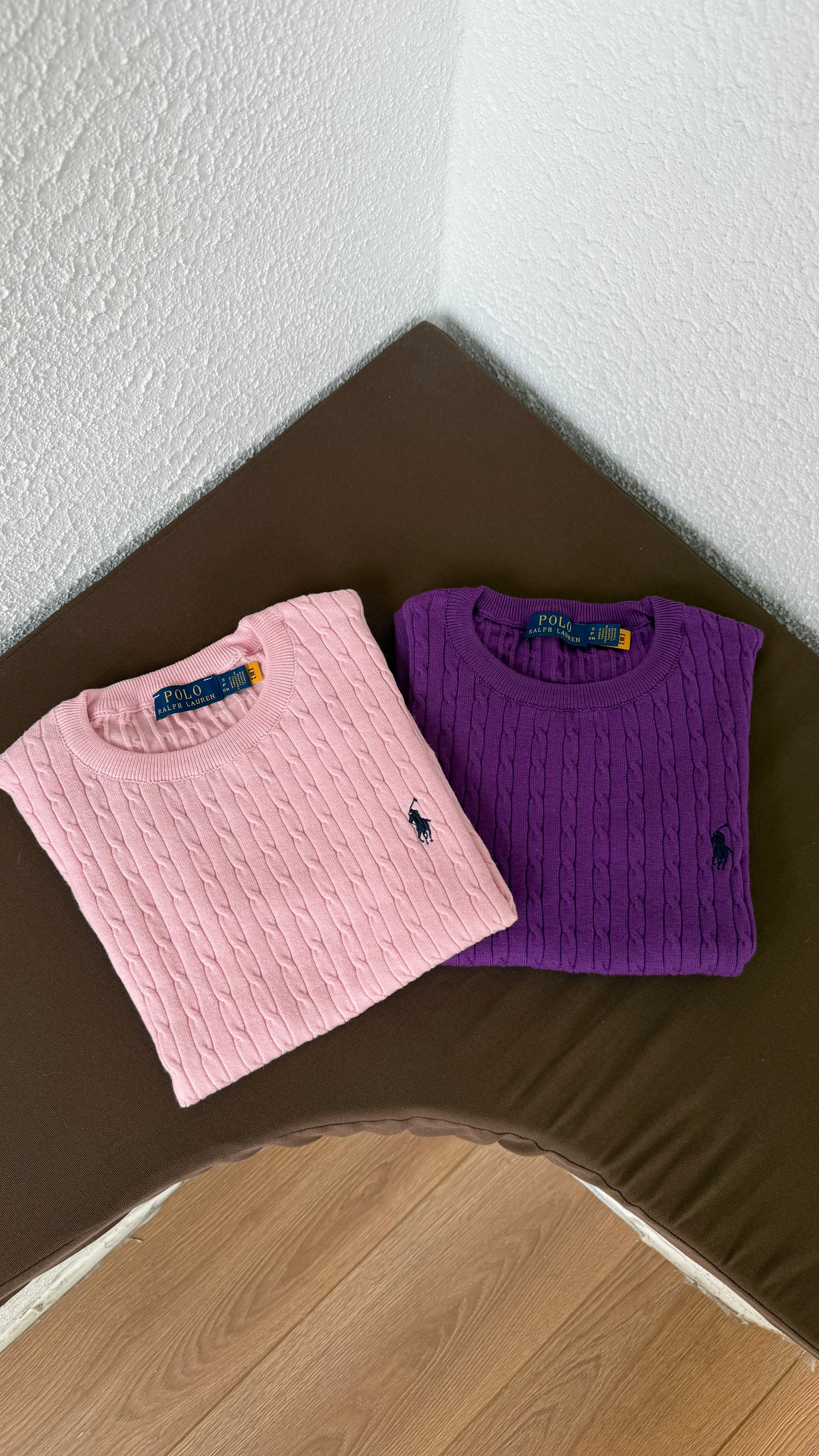 Rlph pembe bisiklet yaka triko tişört