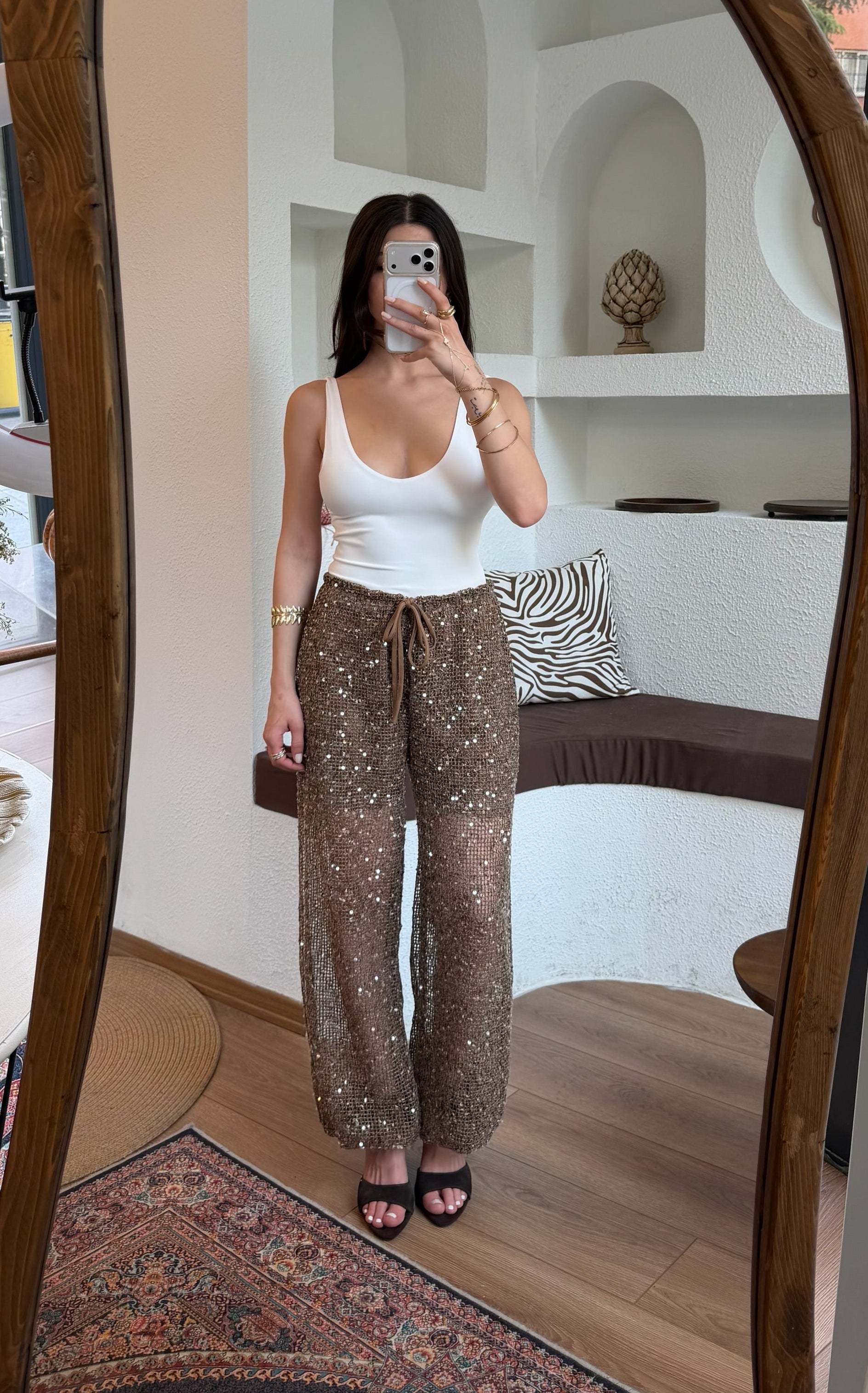 Pullu şort astarlı pantolon