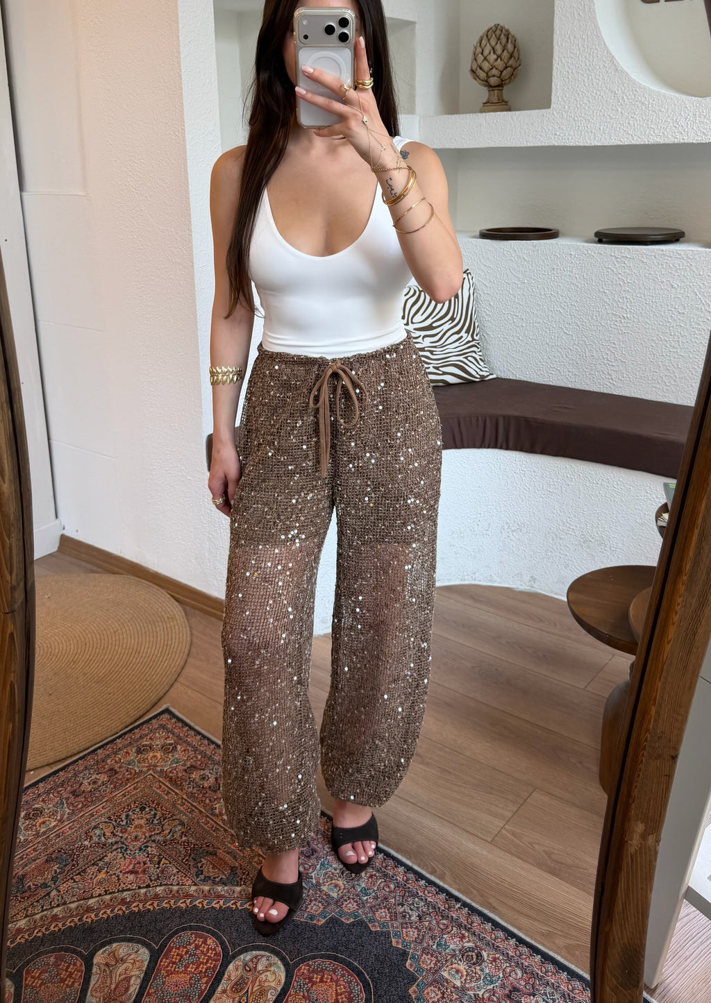 Pullu şort astarlı pantolon
