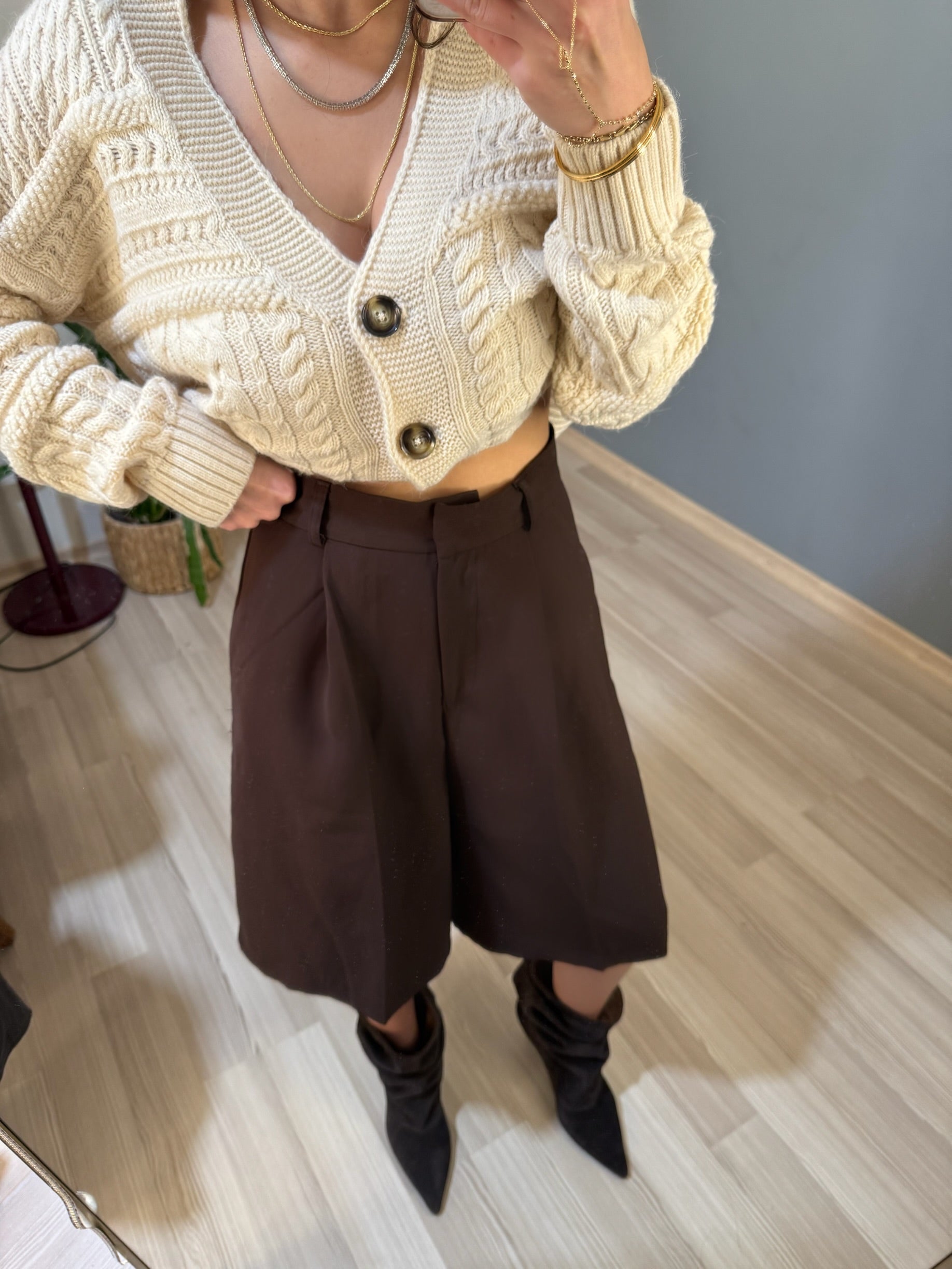 Bermuda şort acı kahve