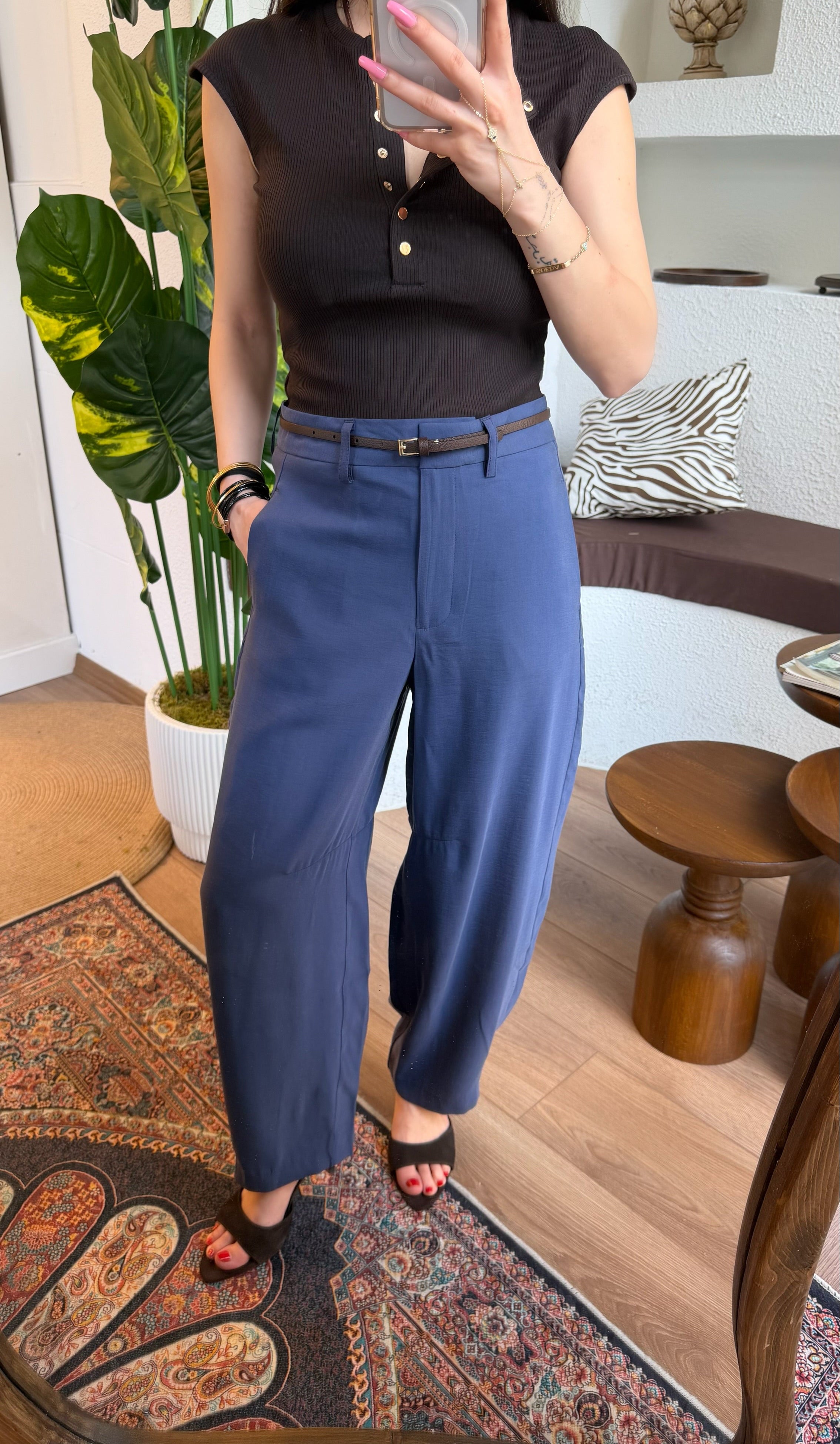Resrvd laci kemerli pantolon