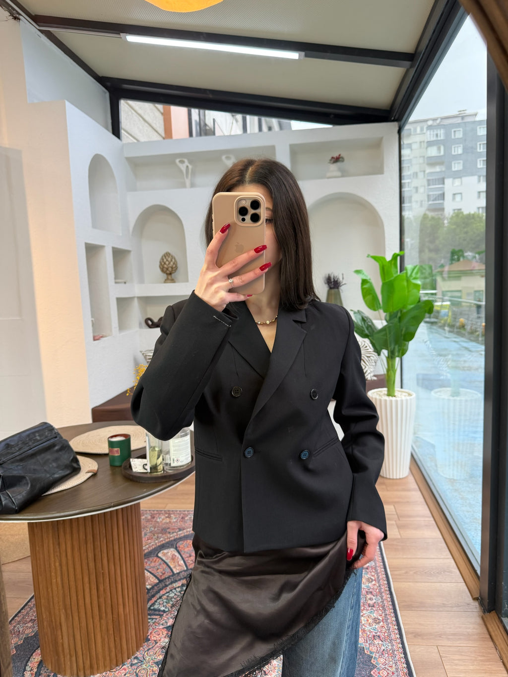 Siyah blazer ceket