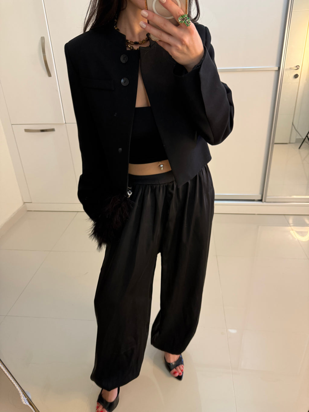 Saten şalvar pantolon