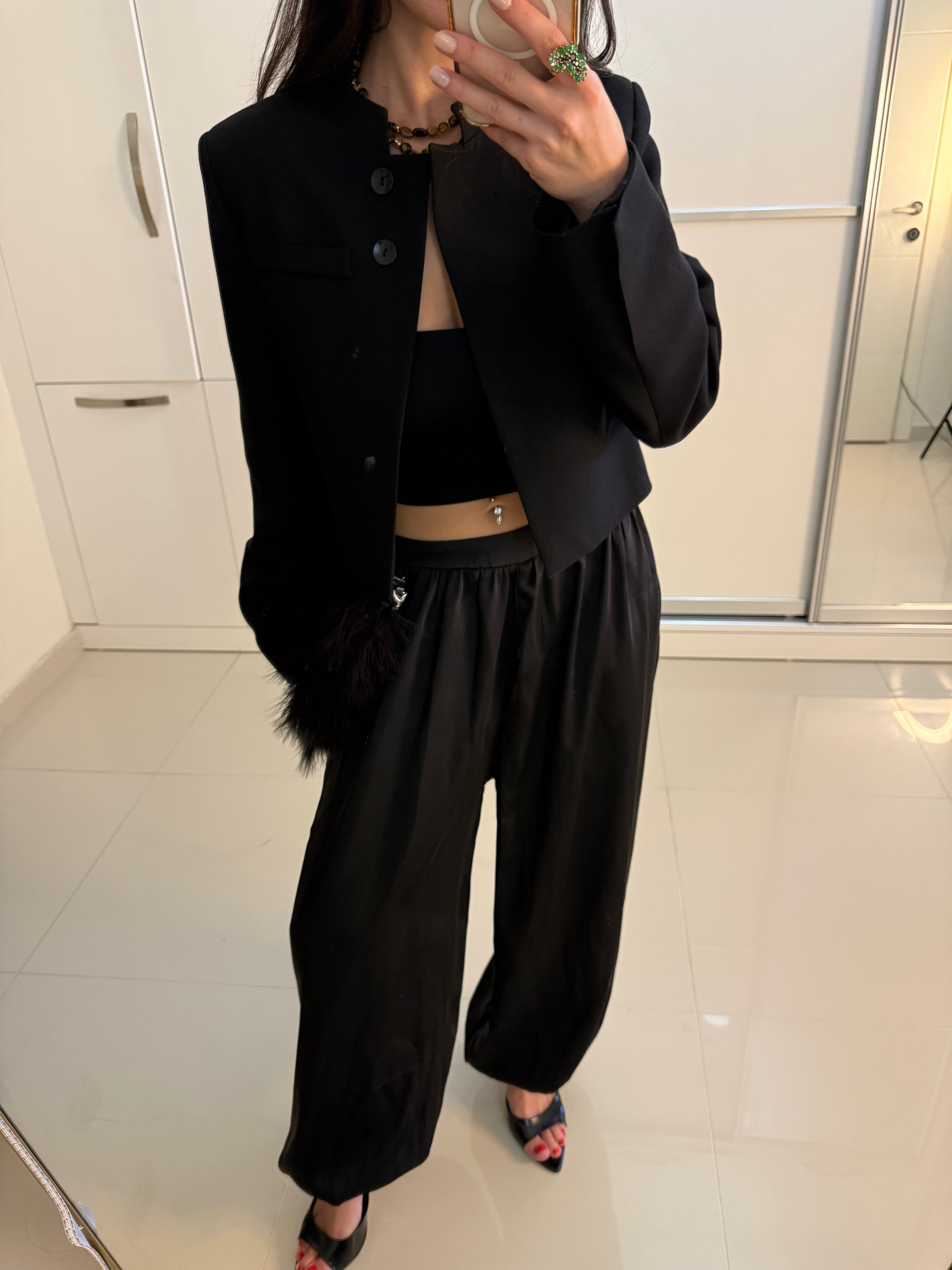 Saten şalvar pantolon