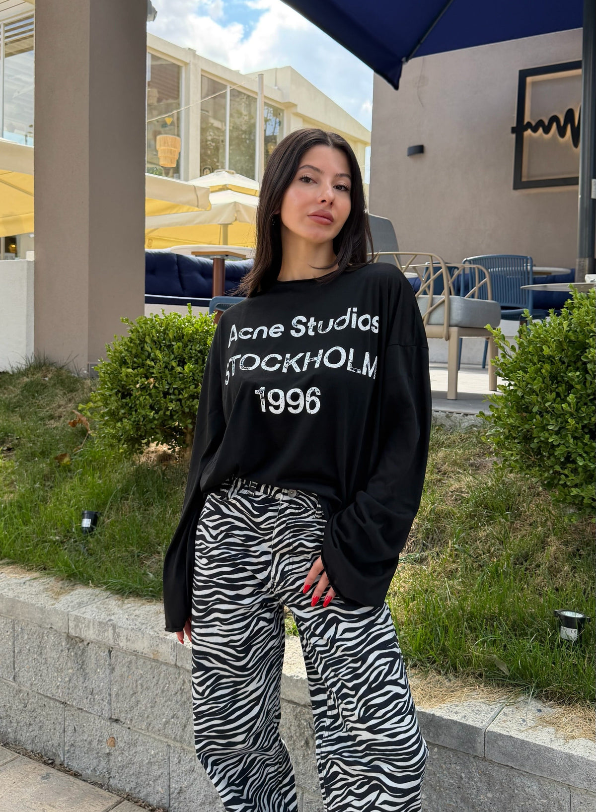 Acne Studios bluz-Siyah