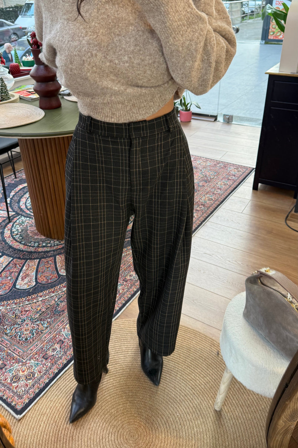 Ekose kumaş pantolon