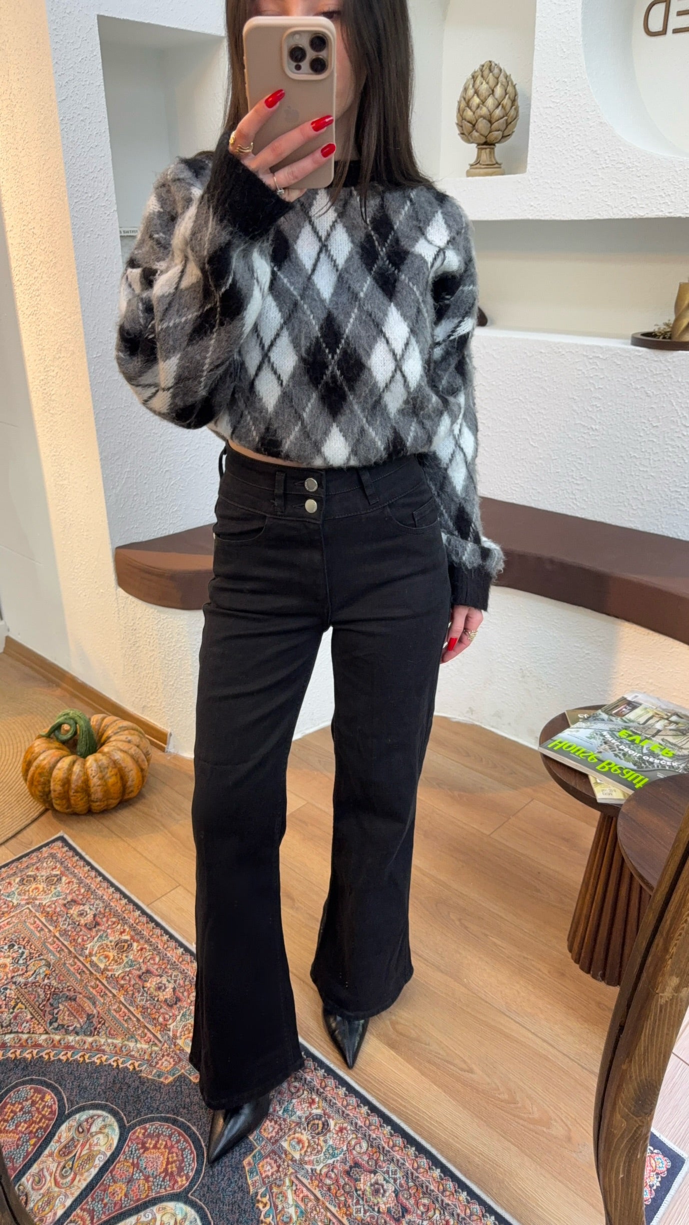 High waisted flare jean