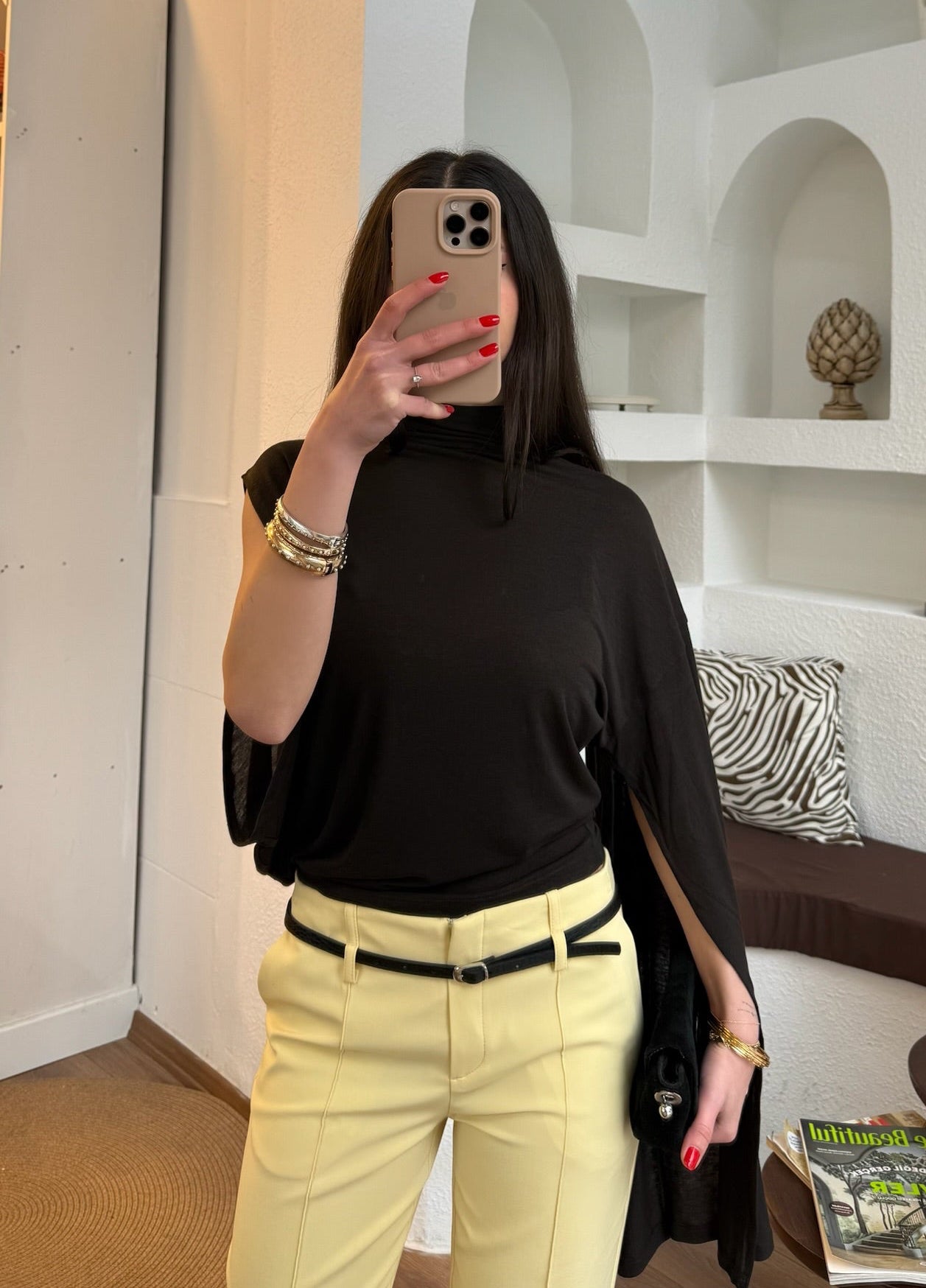 Tasarım acı kahve bluz