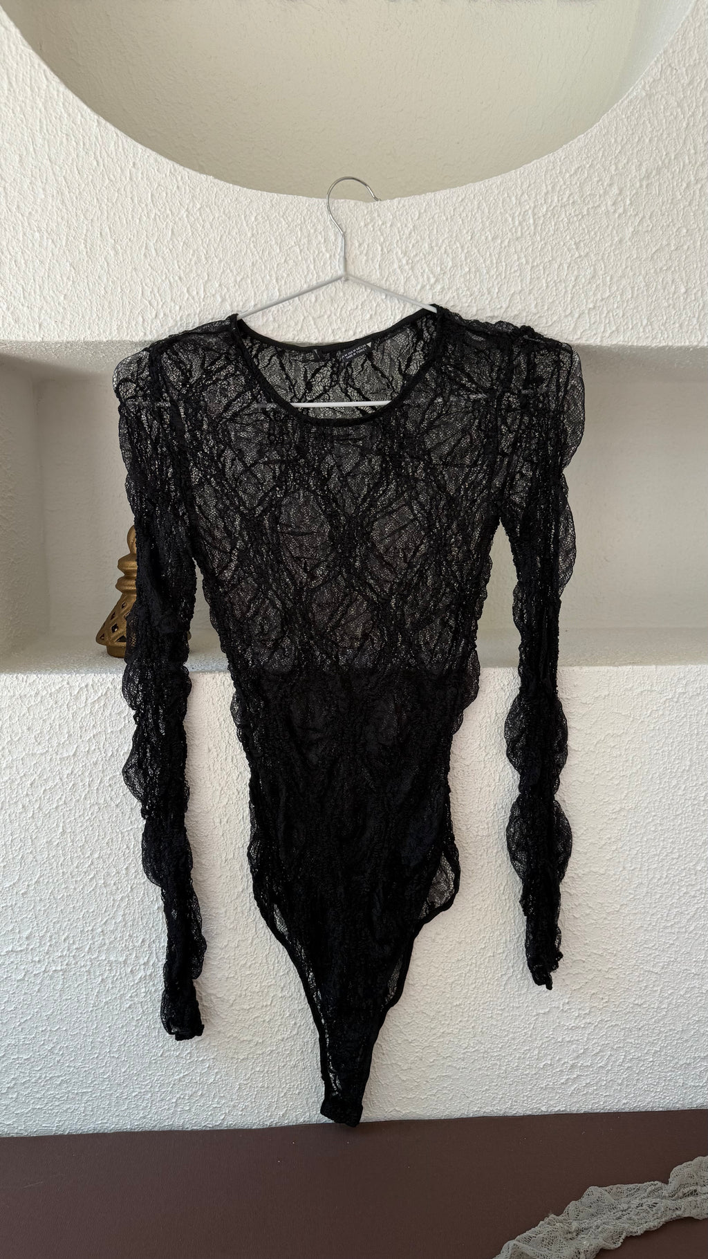 Zra siyah dantel bodysuit