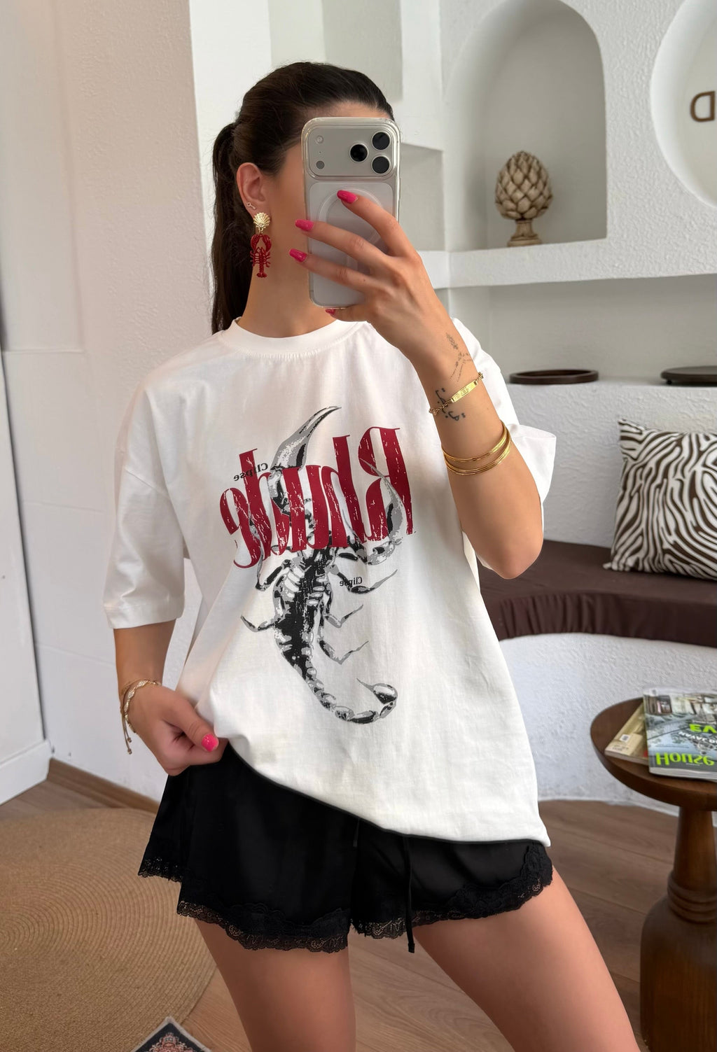 Rhude baskılı tişört
