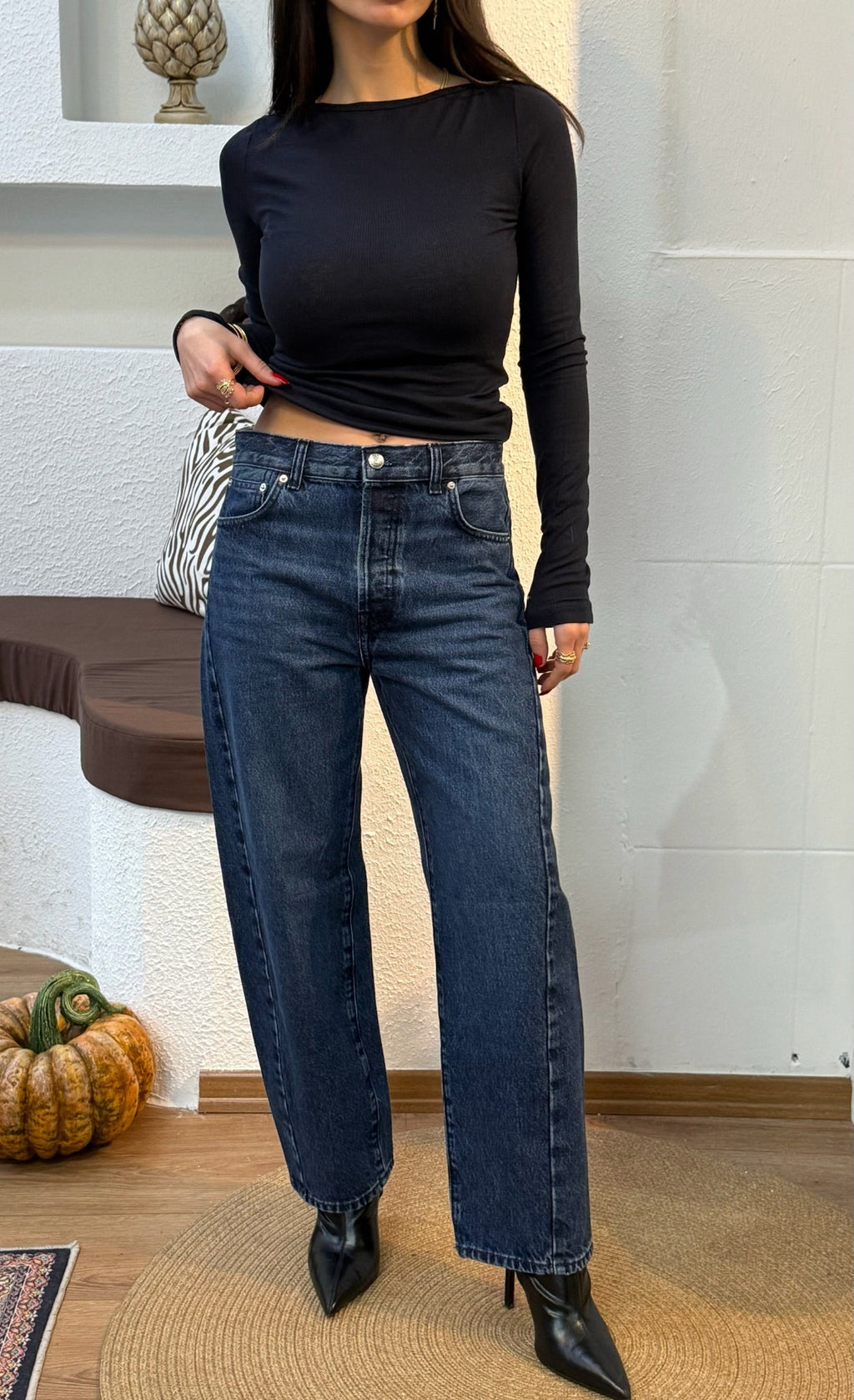 Mdwl barrel-leg jean