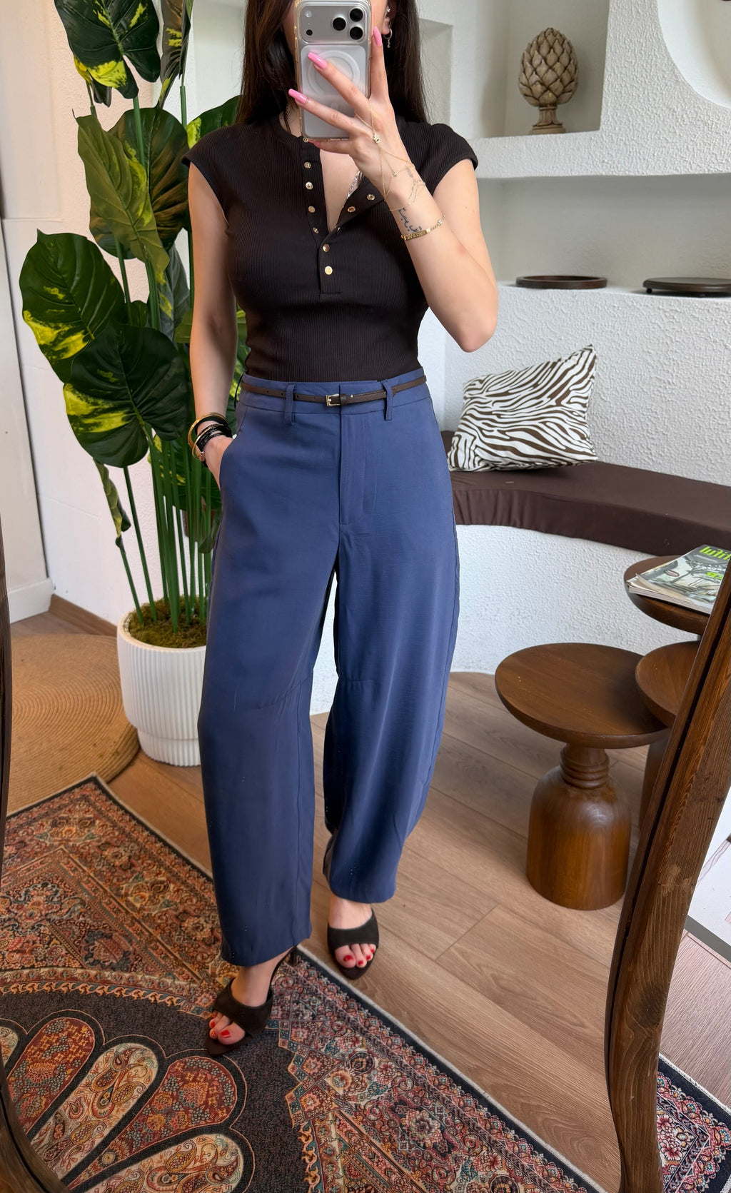 Resrvd laci kemerli pantolon