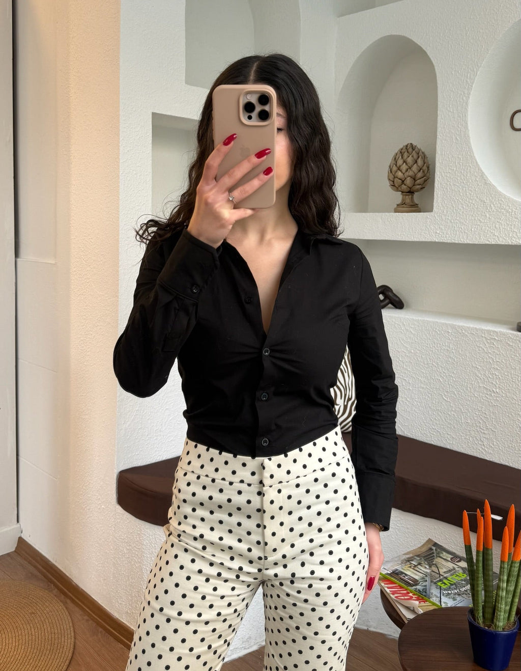 Slimfit siyah gömlek