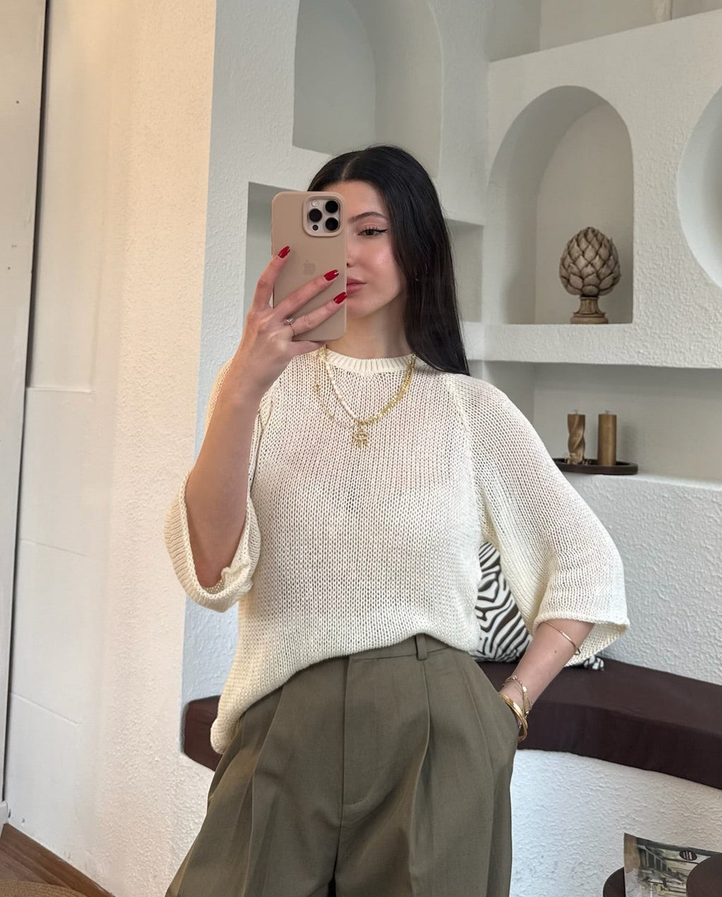 Yarım kol triko
