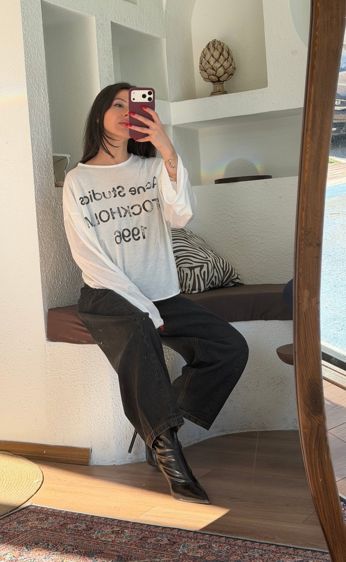 Acne studios basic-Beyaz