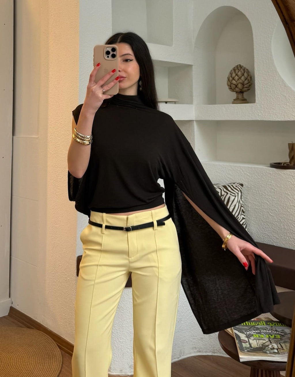 Tasarım acı kahve bluz