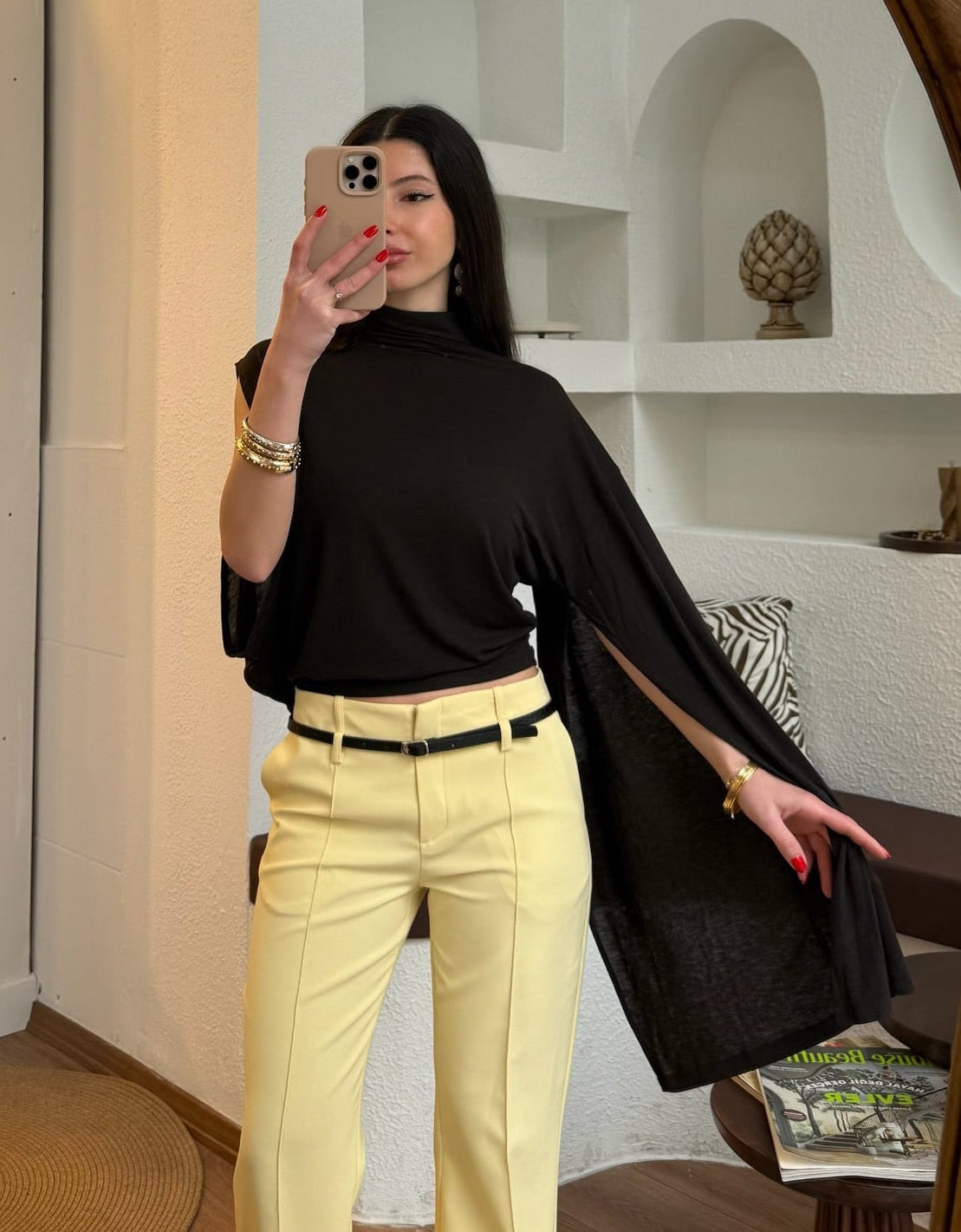 Tasarım acı kahve bluz