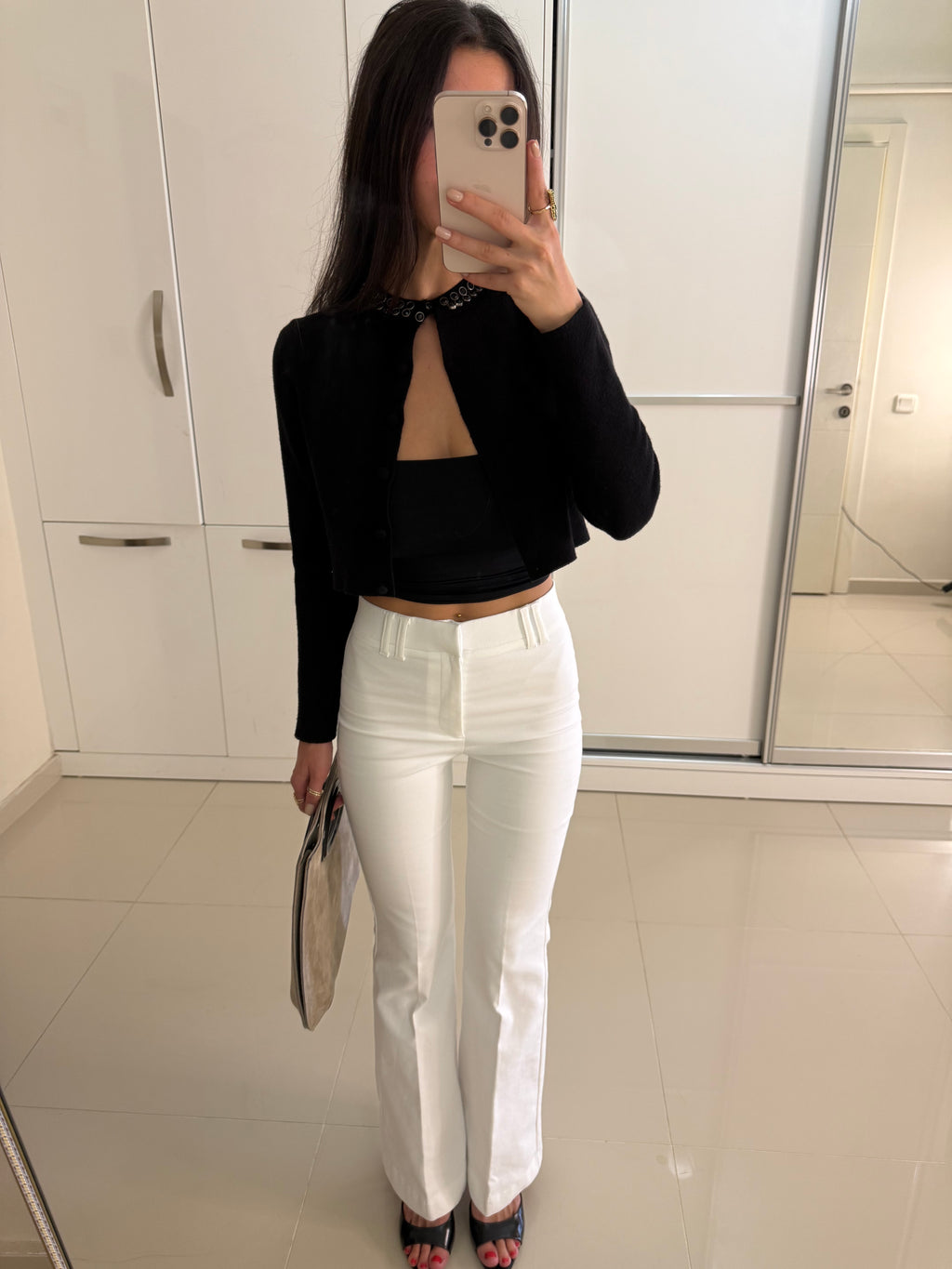 Zra Flare beyaz pantolon